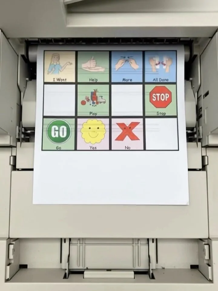 Live footage of me printing off my 1000th communication board for the week&hellip;

Communication is valid in all forms. I pull this sheet out to support early language and non-speaking children who are constantly frustrated by not having their needs
