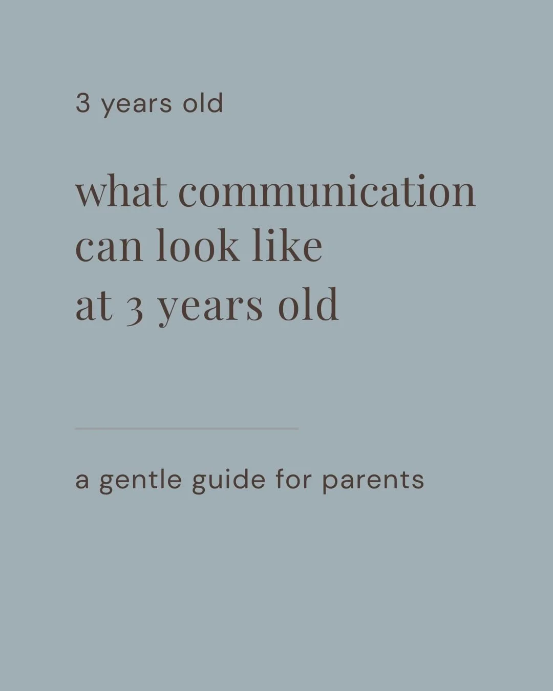 We&rsquo;ve covered 2 year olds&hellip;now onto 3!

This is often when communication really starts to expand. We tend to see more words, more questions, more back-and-forth.