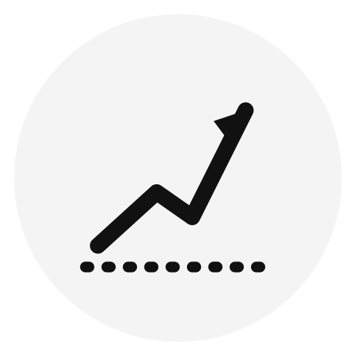 Rising line graph icon representing the grade-adjusted pace (GAP) calculator.