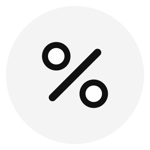 Percentage symbol icon representing the race pace percentage calculator.