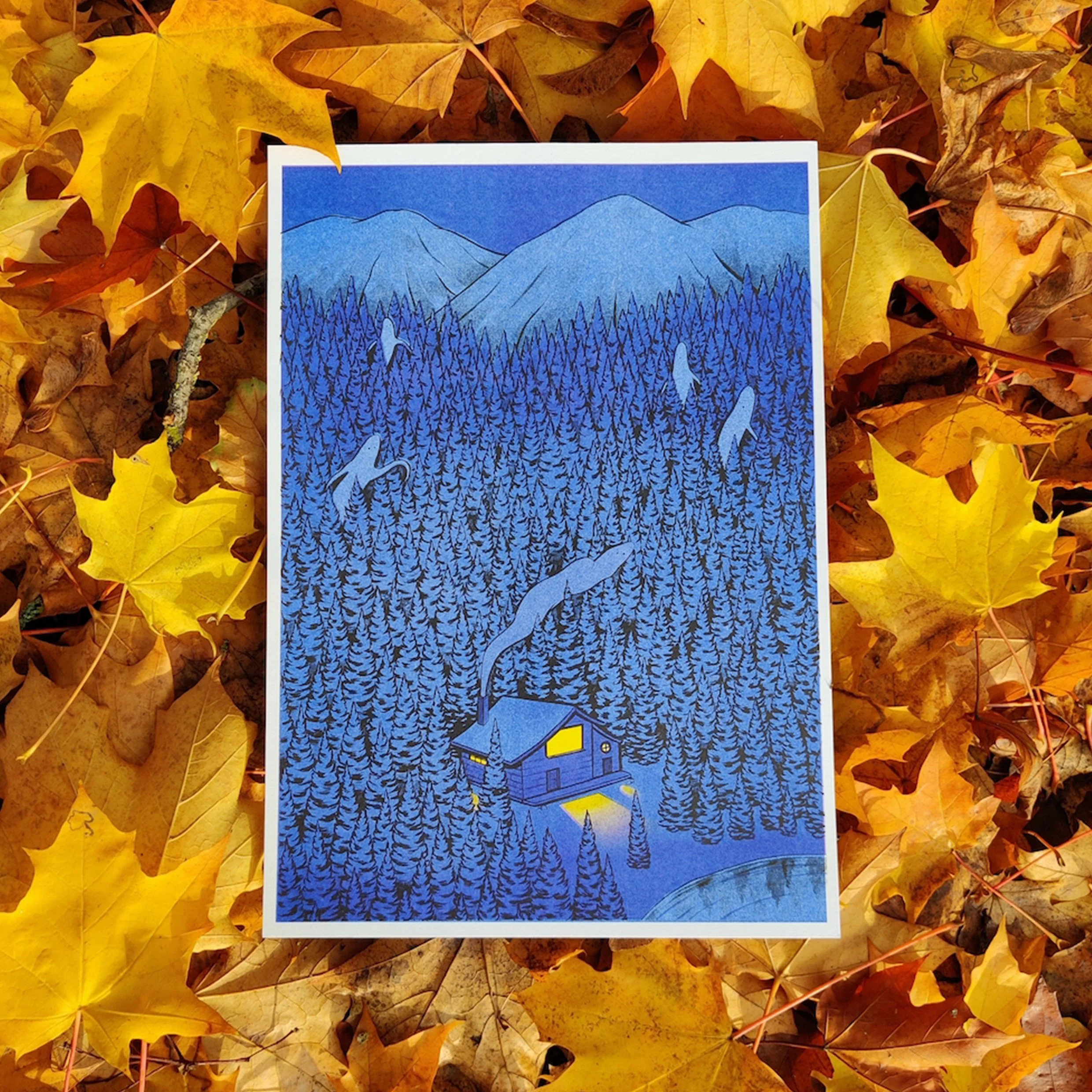 "Gloaming" Riso print