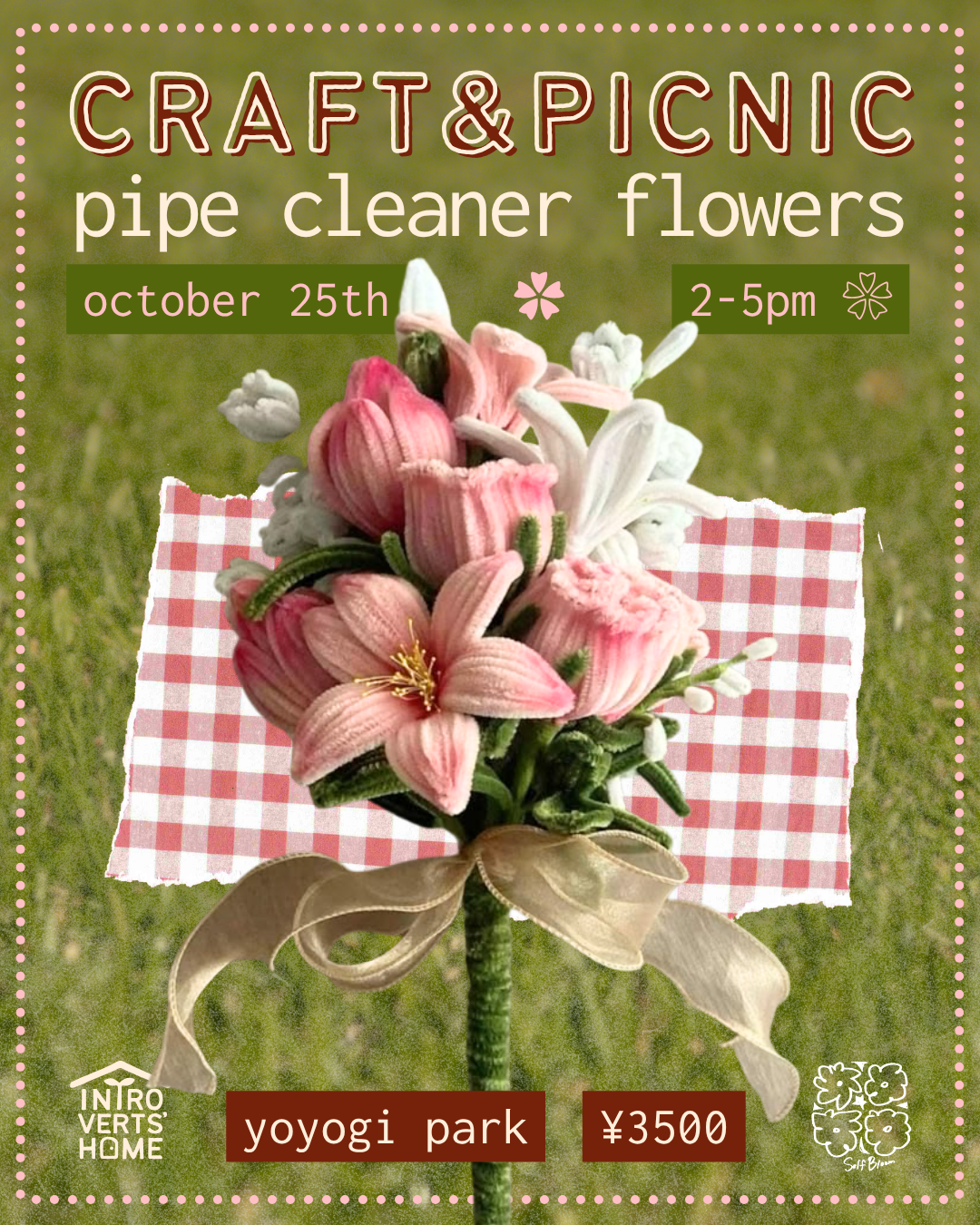 pipe cleaner flower craft picnic