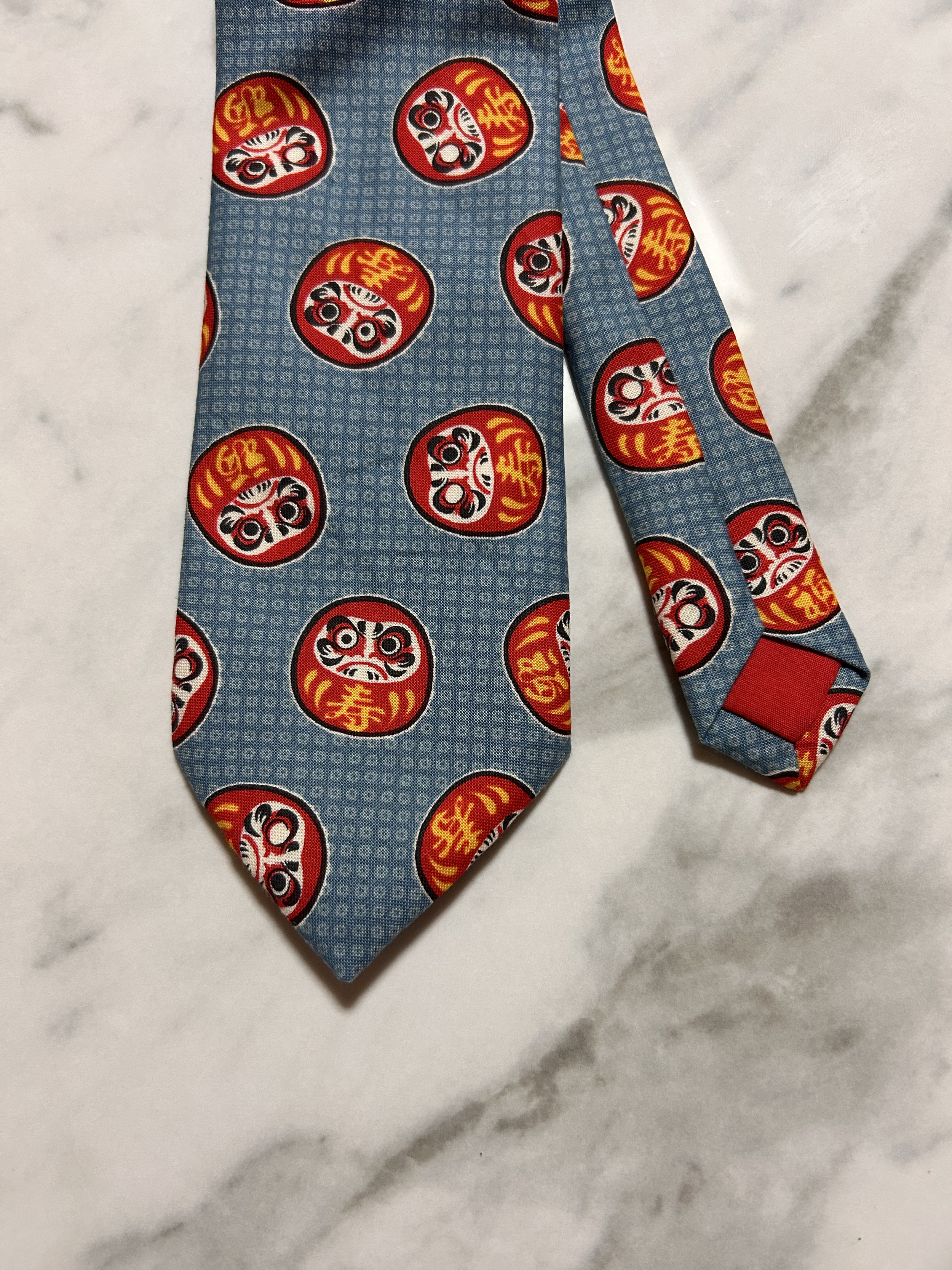 Blue Daruma Necktie