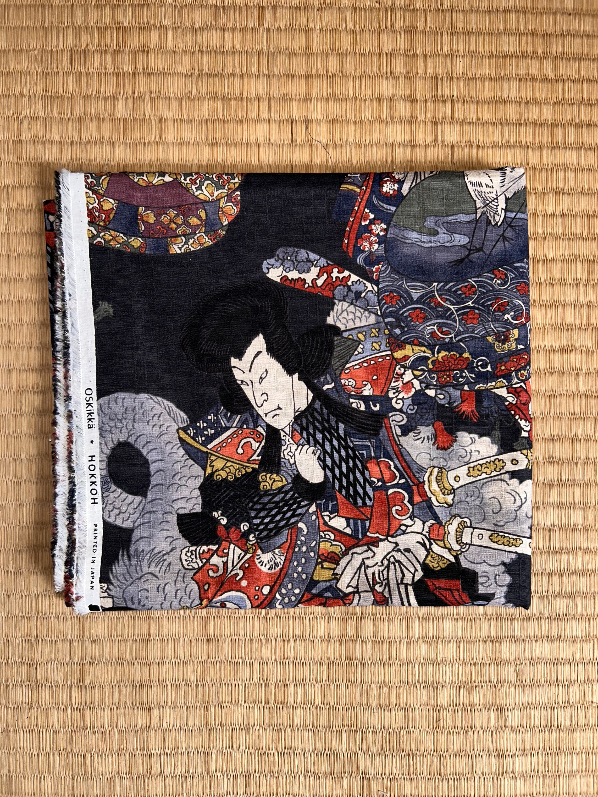 Black Samurai Fabric