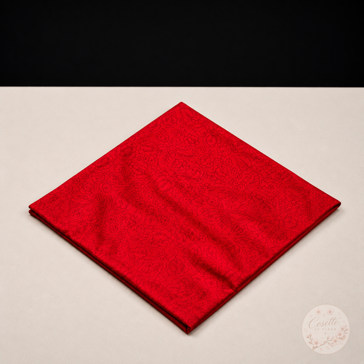 Subtle Red Floral Necktie