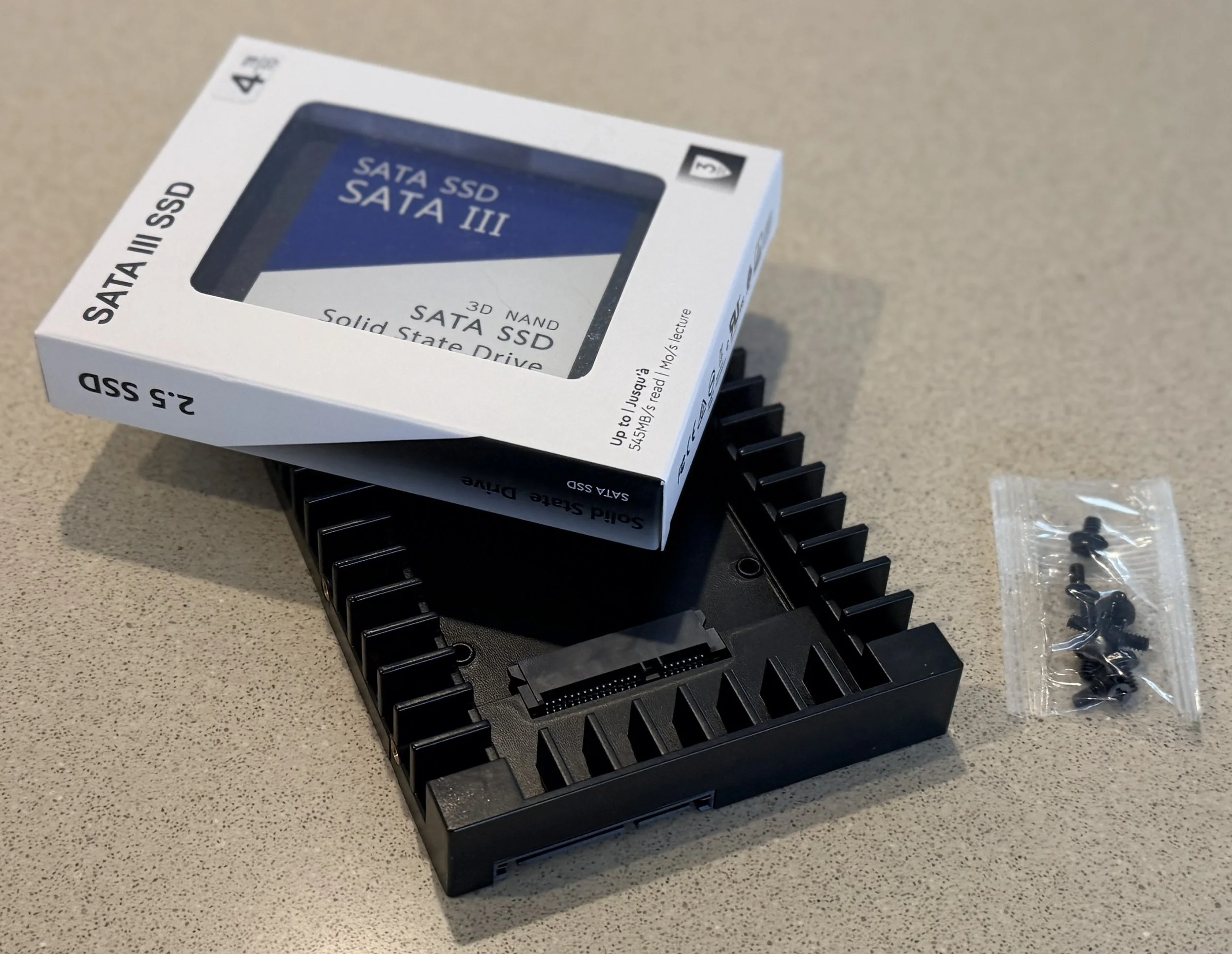 4TB SATA SSD with 2.5" to 3.5" Drive Adaptor