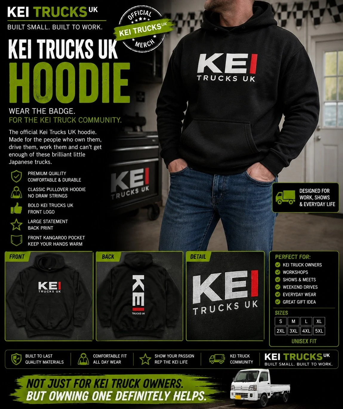 Kei Trucks UK Pullover Hoodie