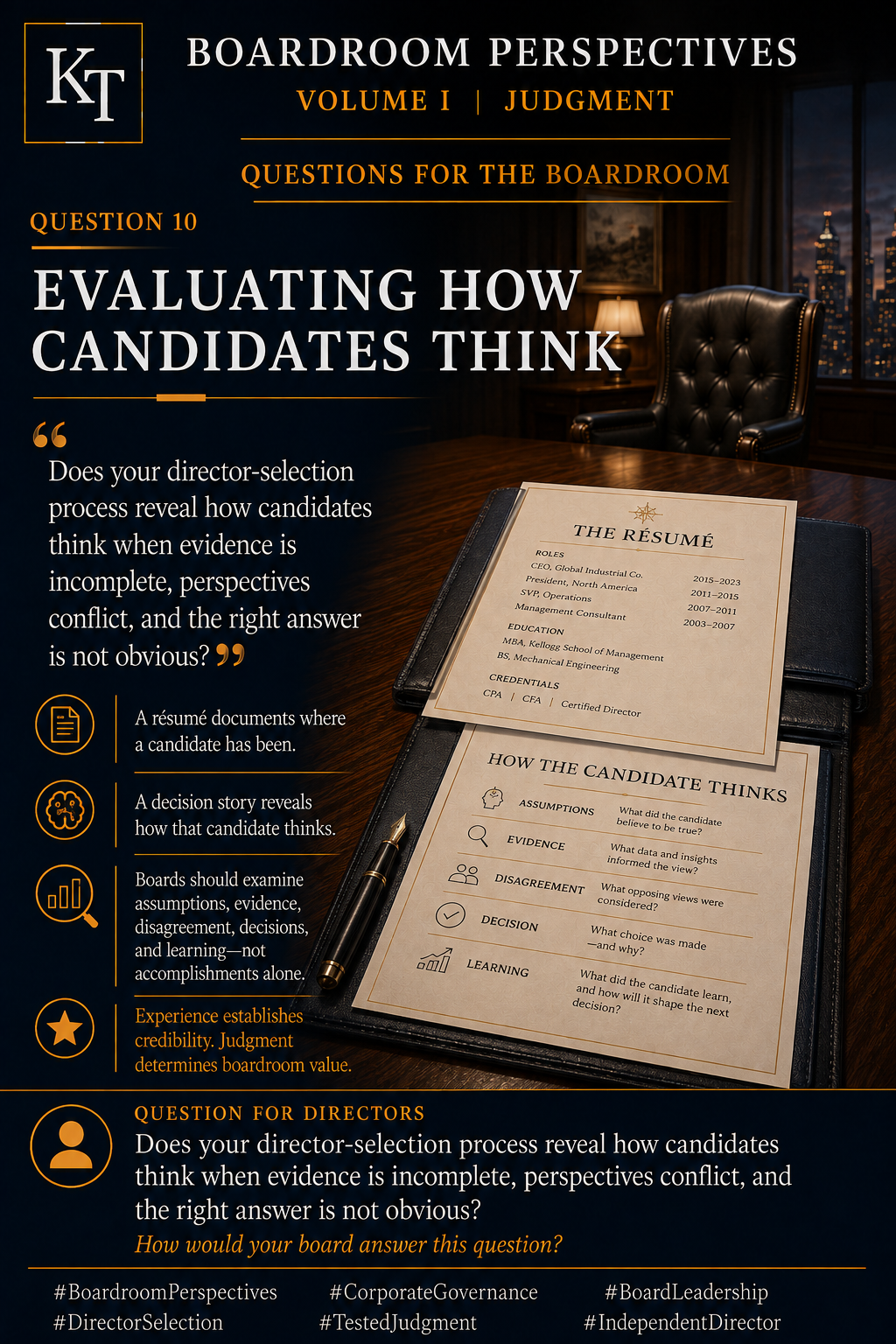 Evaluating How Candidates Think