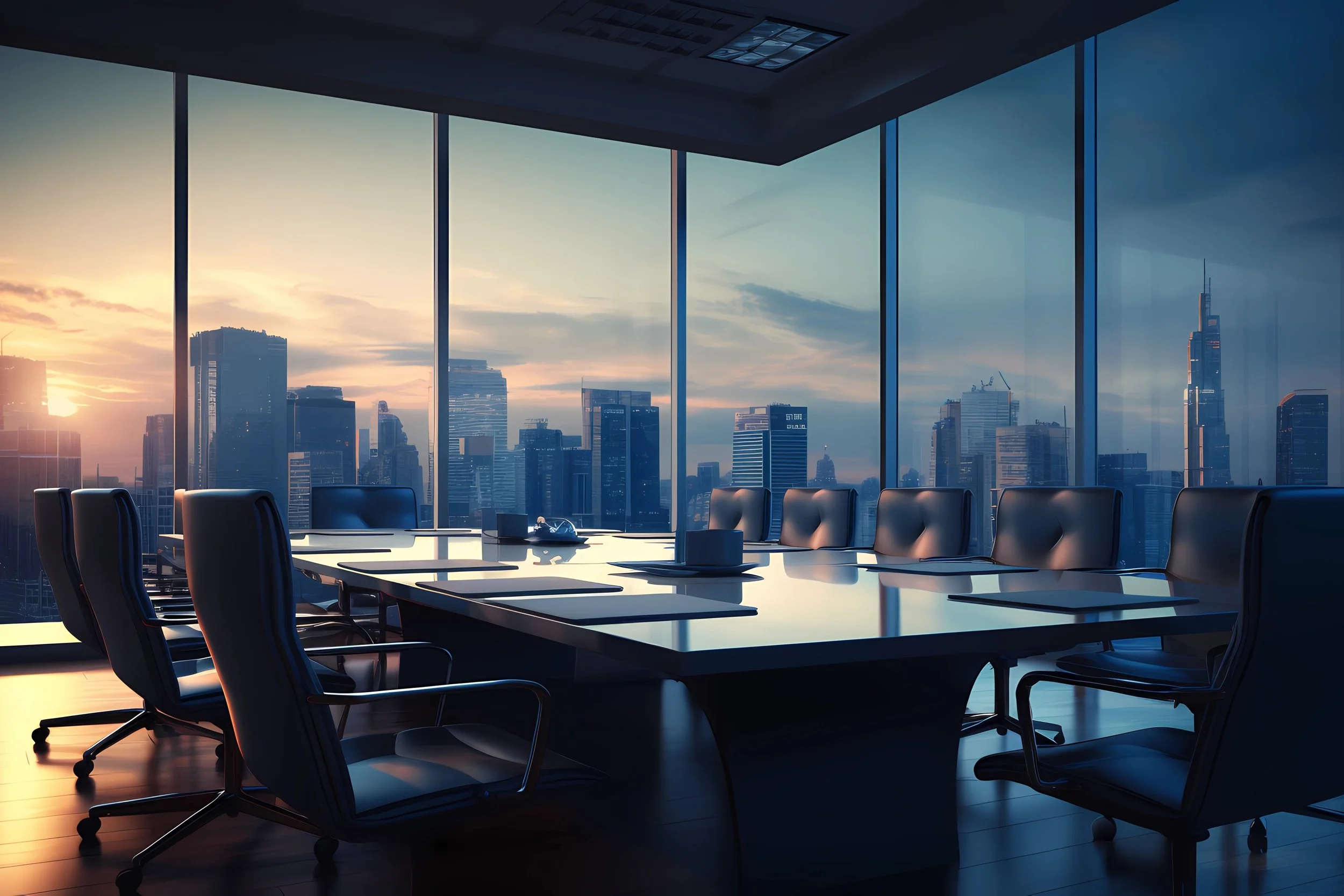 Corporate boardroom representing governance, strategic oversight, independent directors, and executive decision-making.