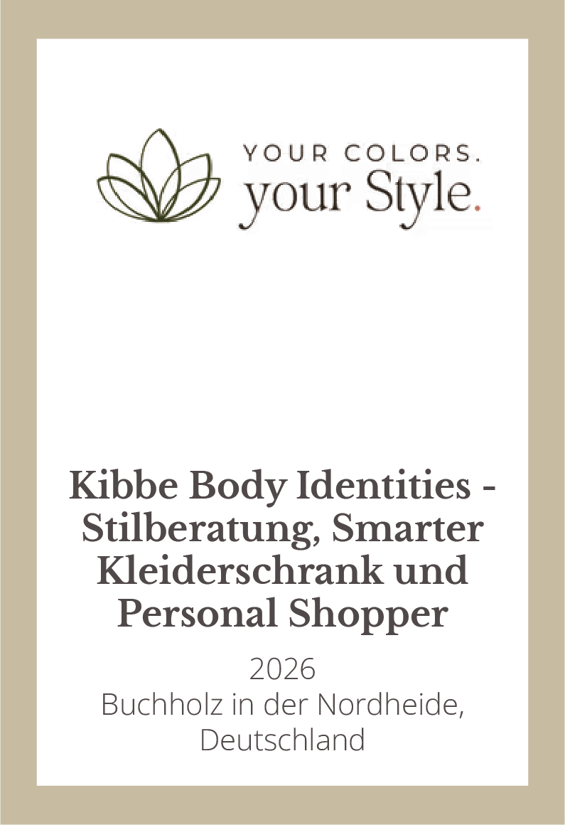 Zertifikat für Kibbe Body Identities Stilberatung