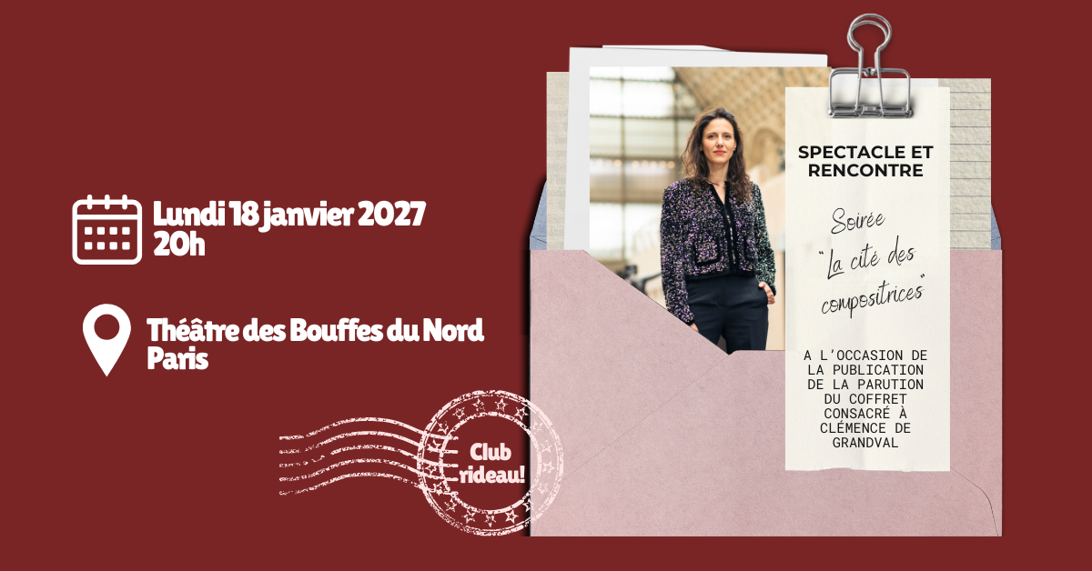 Soirée “La cité des compositrices” - Lundi 18 janvier 2027 à 20h - Théâtre des Bouffes du Nord
