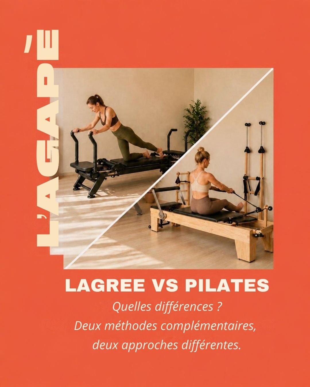 Lagree ou Pilates ? On nous pose la question tous les jours 👀

Spoiler : ce ne sont pas des rivaux, ce sont deux m&eacute;thodes qui n'ont pas le m&ecirc;me objectif 🌱

Le Pilates, c'est la fluidit&eacute;, le contr&ocirc;le, la respiration, l'harm