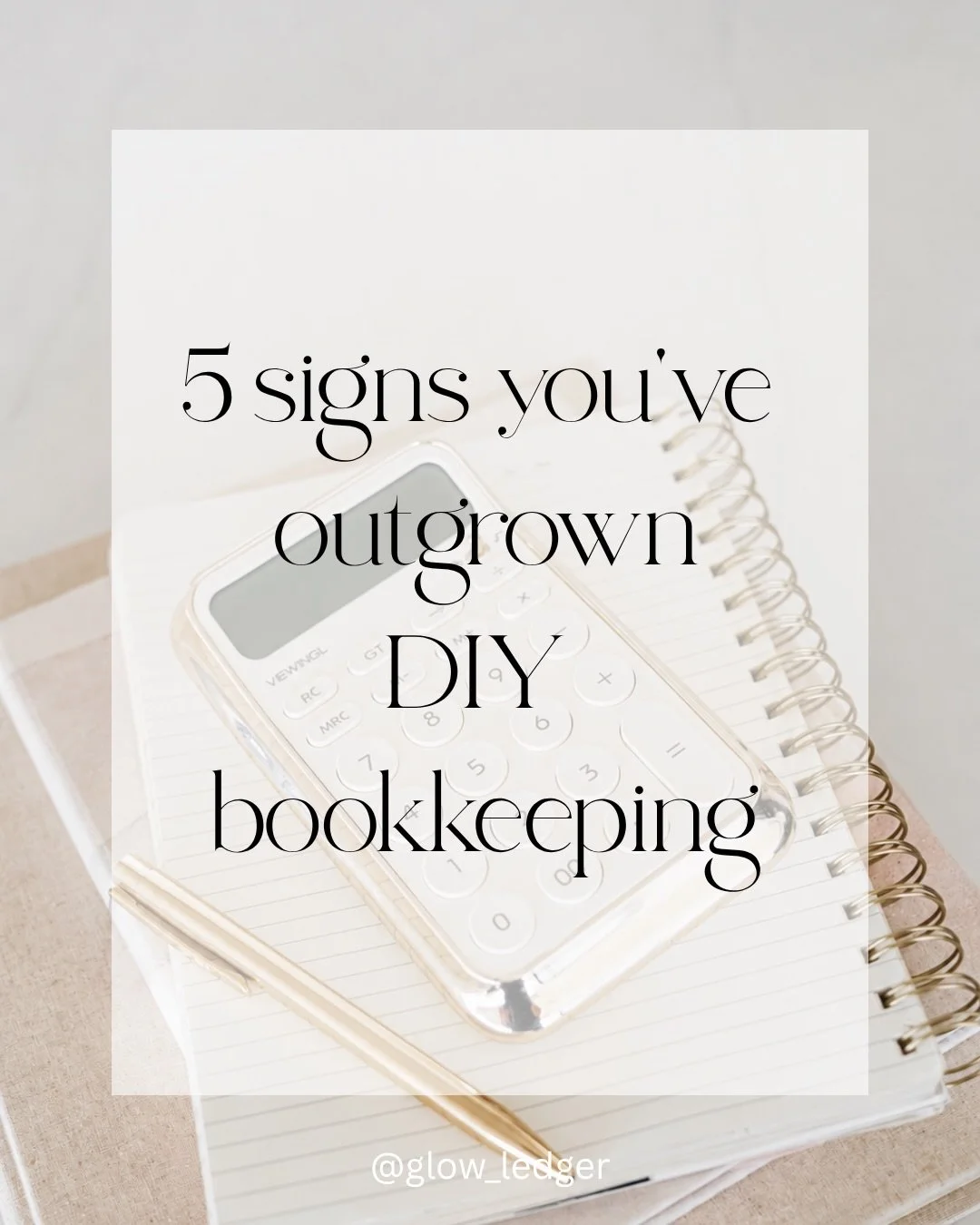 If any of these hit a little too close to home, you&rsquo;re not alone and you&rsquo;re definitely in the right place! ✨

DIY bookkeeping works&hellip; until it doesn&rsquo;t. And usually the moment it stops working is when you realize your business 