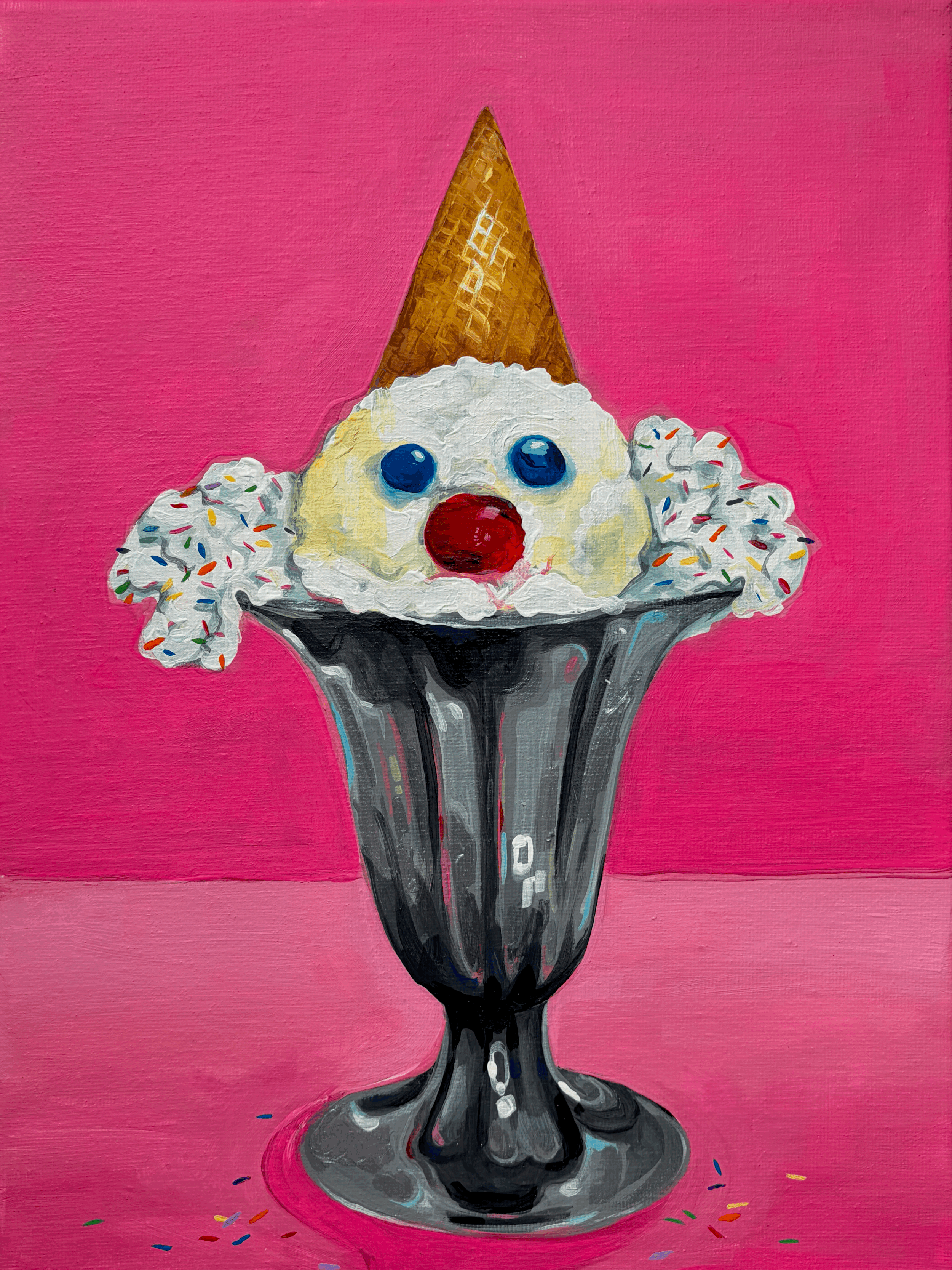 Friendly’s September Special Sundae: Clown Conehead.