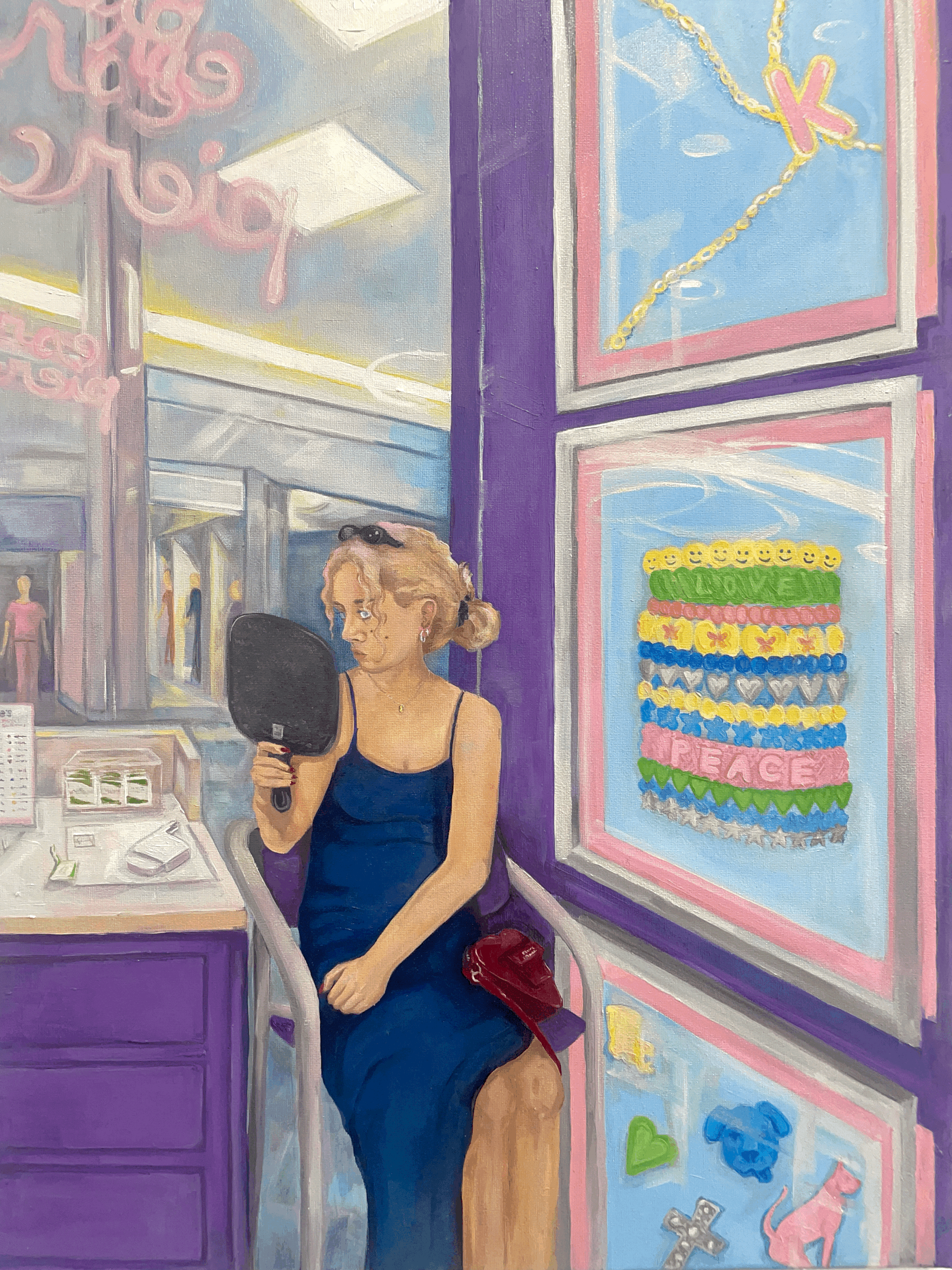 Ky Getting Her Ears Pierced at Claire's (Contemporary Account of the Consequences of Chapter 11 Bankruptcy and the Demise of the American Mall)