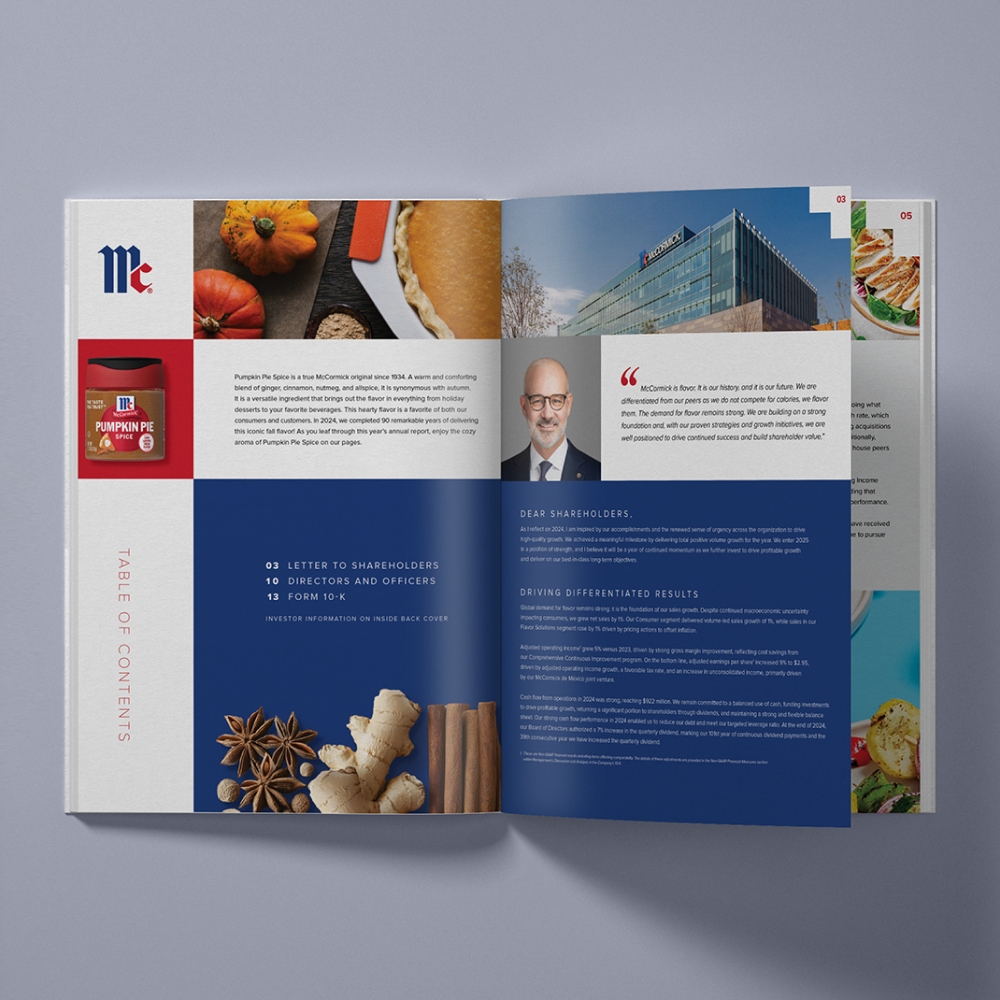 McCormick Annual Report Spread
