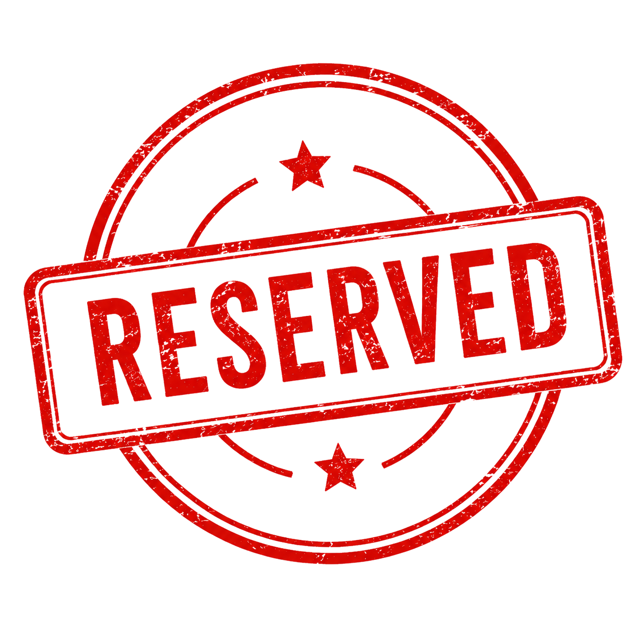 A red circular warning sign with the words 'RESERVED' inside it.