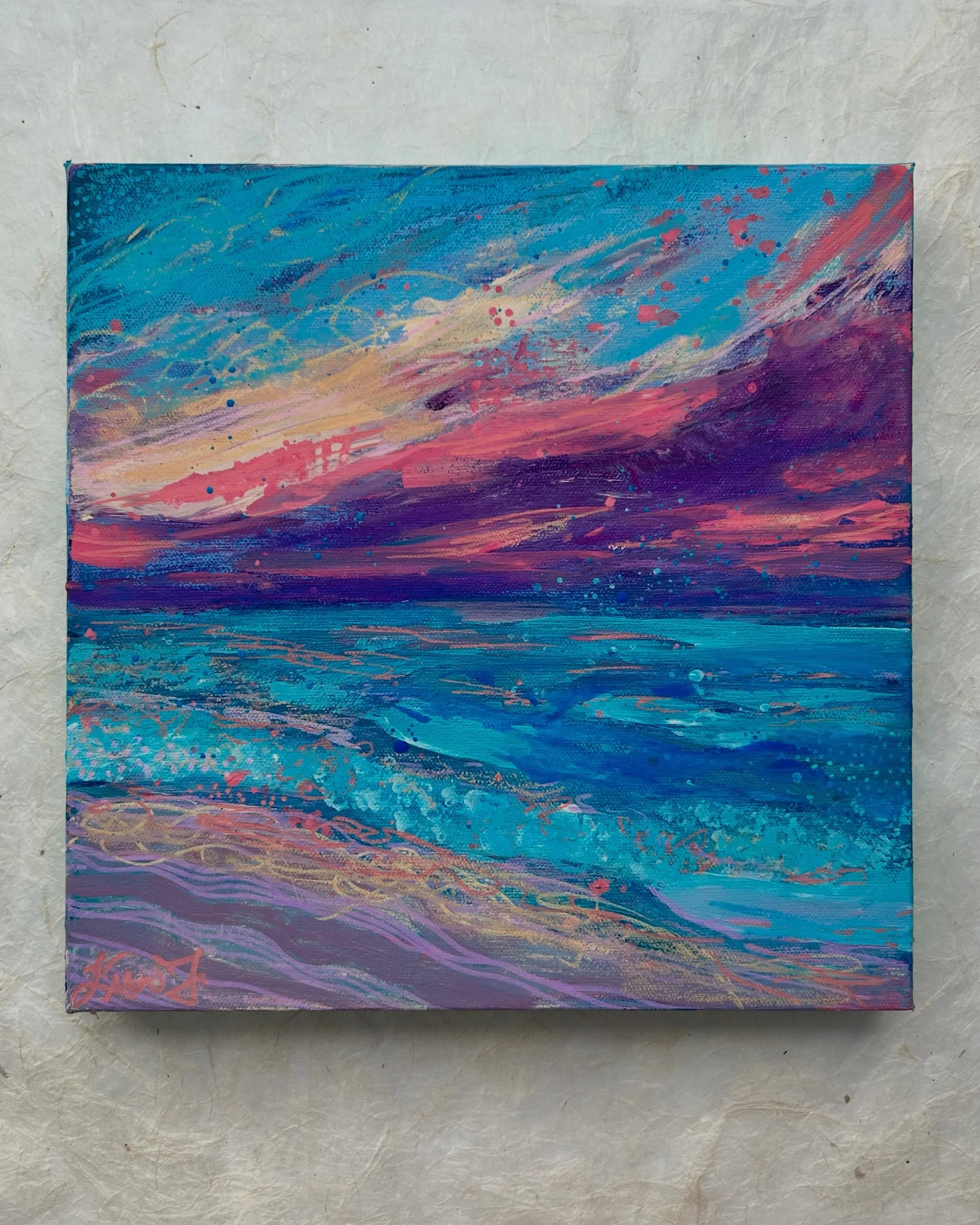 It&rsquo;s been two years since I last made it to the beach, but that never stopped me from painting scenes from my favorite place 🥰🩵💜🩷

We&rsquo;re down in OBX this week with family so I thought I&rsquo;d share this loose and expressive sunrise 