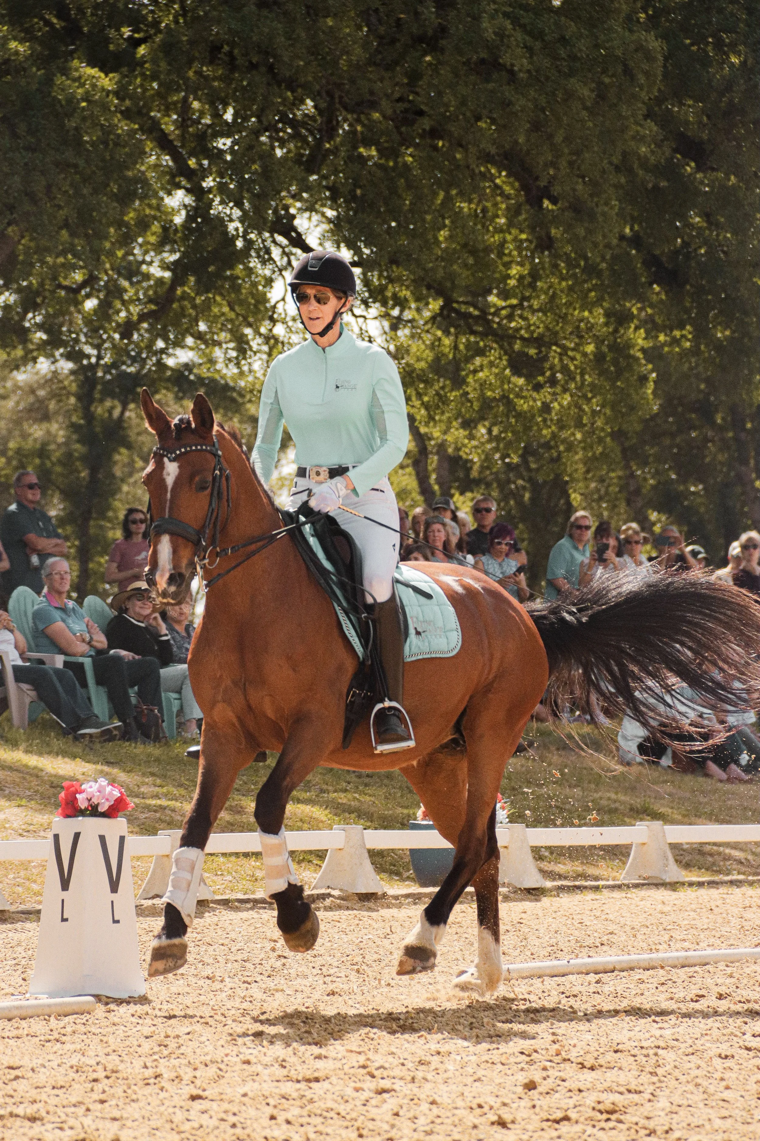 (1 of 2) Grace Kamphefner & Gabi demoing @ Flying Change Farms Open House, May 3rd, 2025
