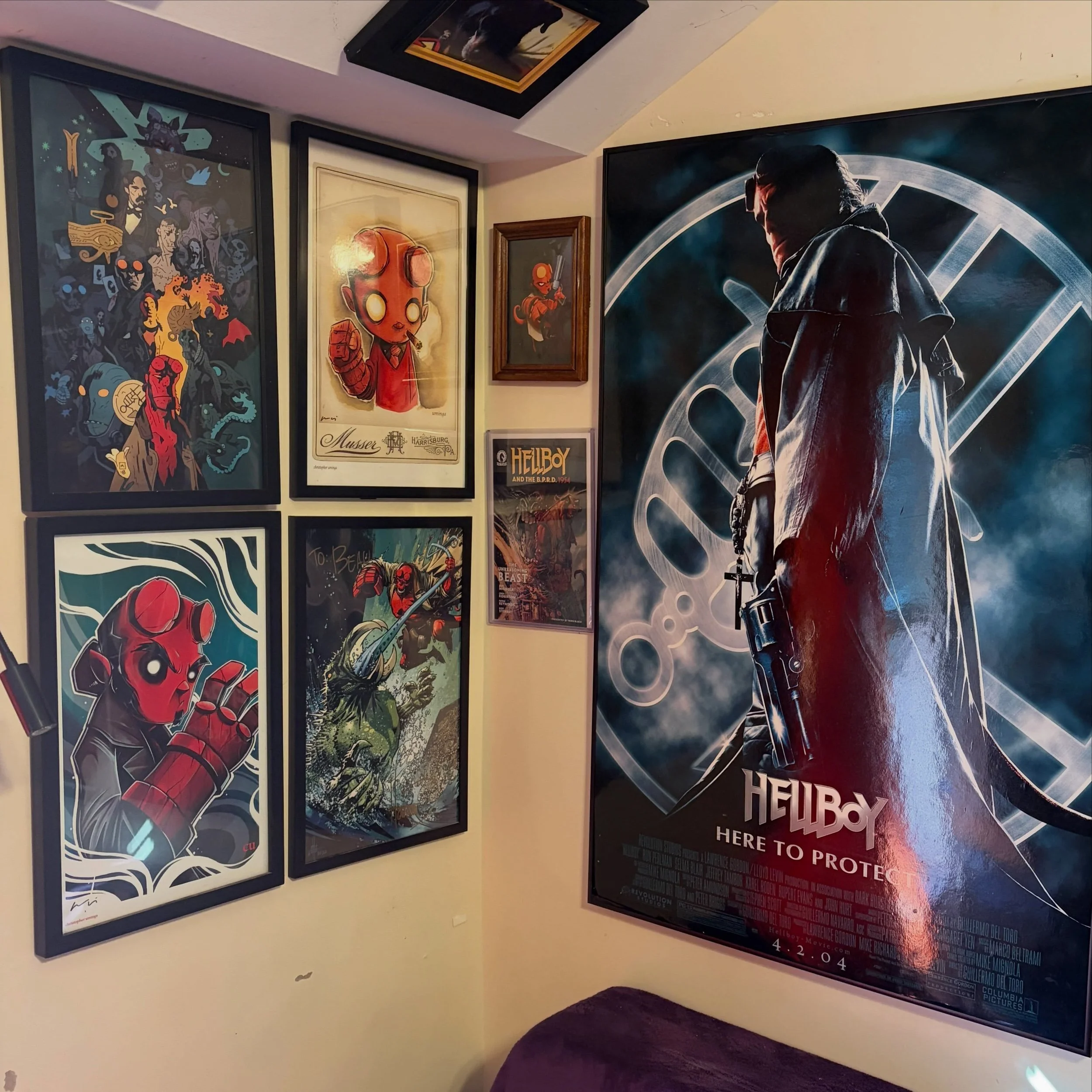Inspiration. Office tour. The Hellboy corner.