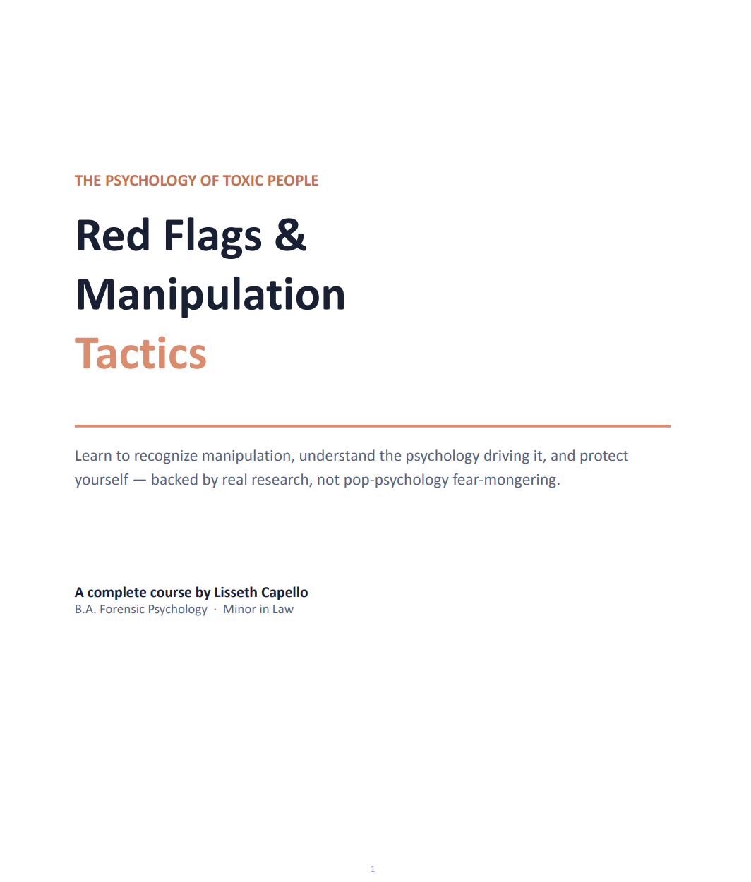 Red Flags & Manipulation Tactics: The Psychology of Toxic People