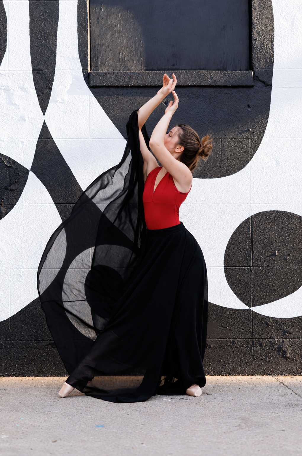 Ballet Veil Against Abstract Mural.png