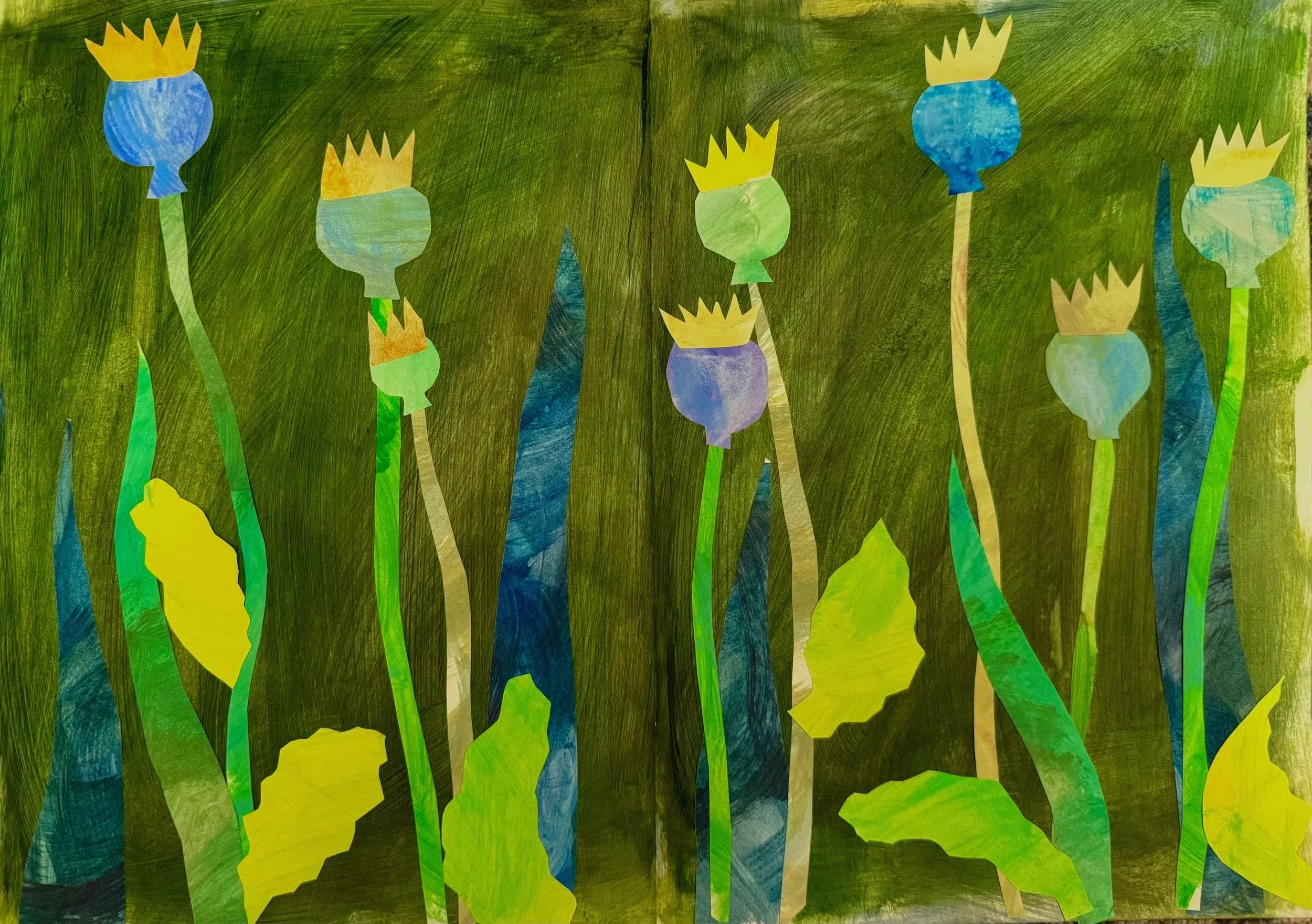 Floral collage (in my sketchbook) 
