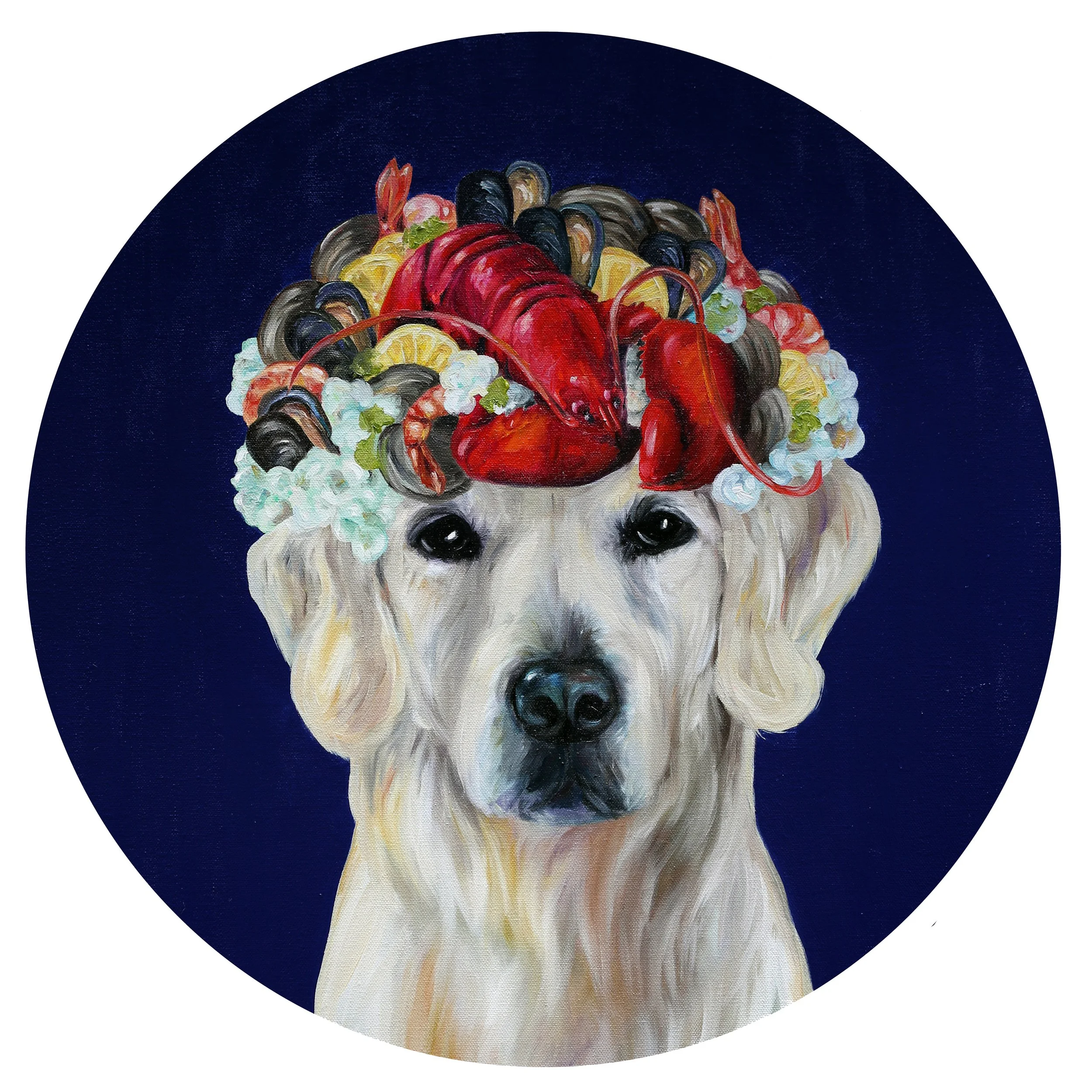 Bella a la Bouillabaisse
- 24" oil on wood