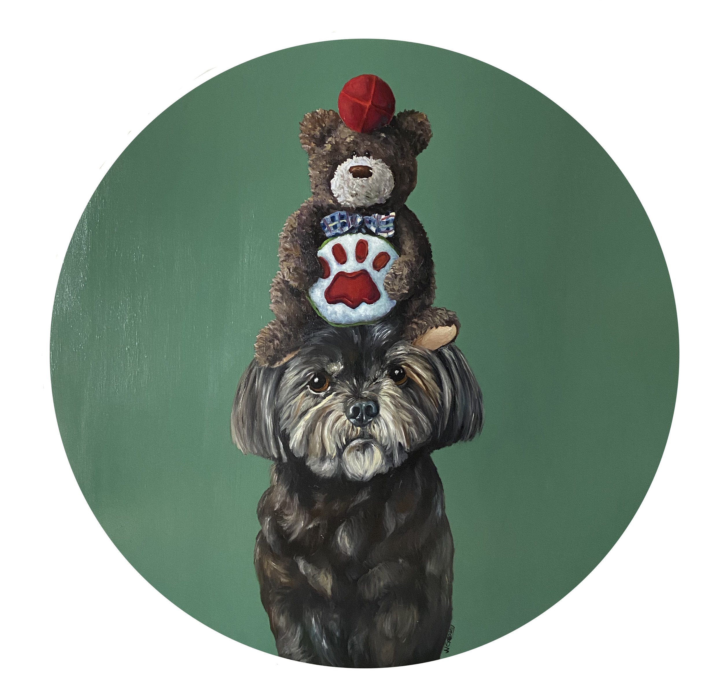 Oliver - 28" Oil on wood
