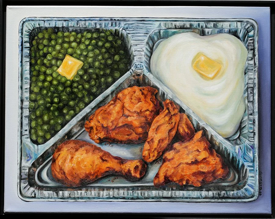 TV Dinner - Available - Oil on canvas framed