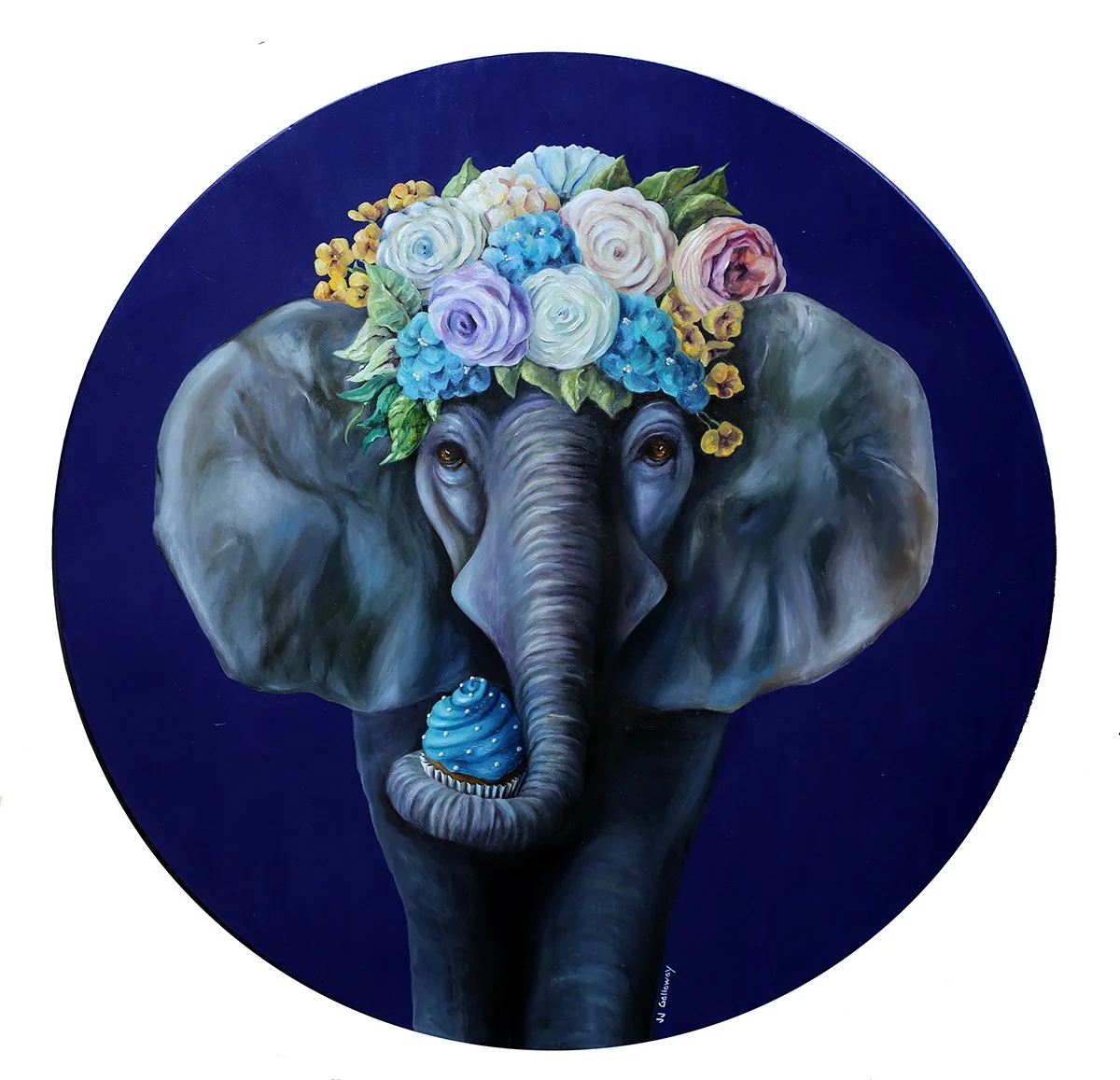 Sebastian - 36" Oil on wood