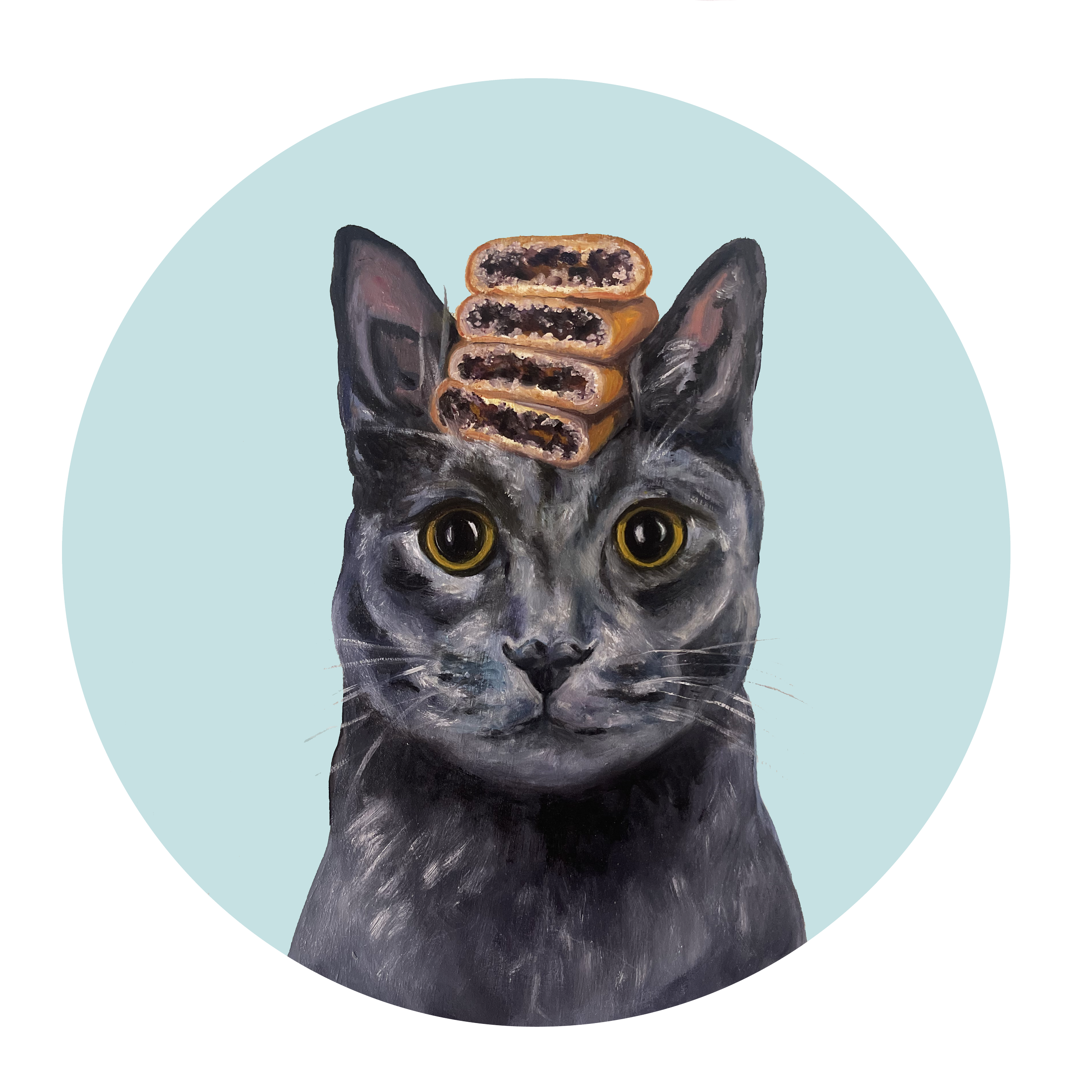 Mister Figg Newton - 12" Oil on wood