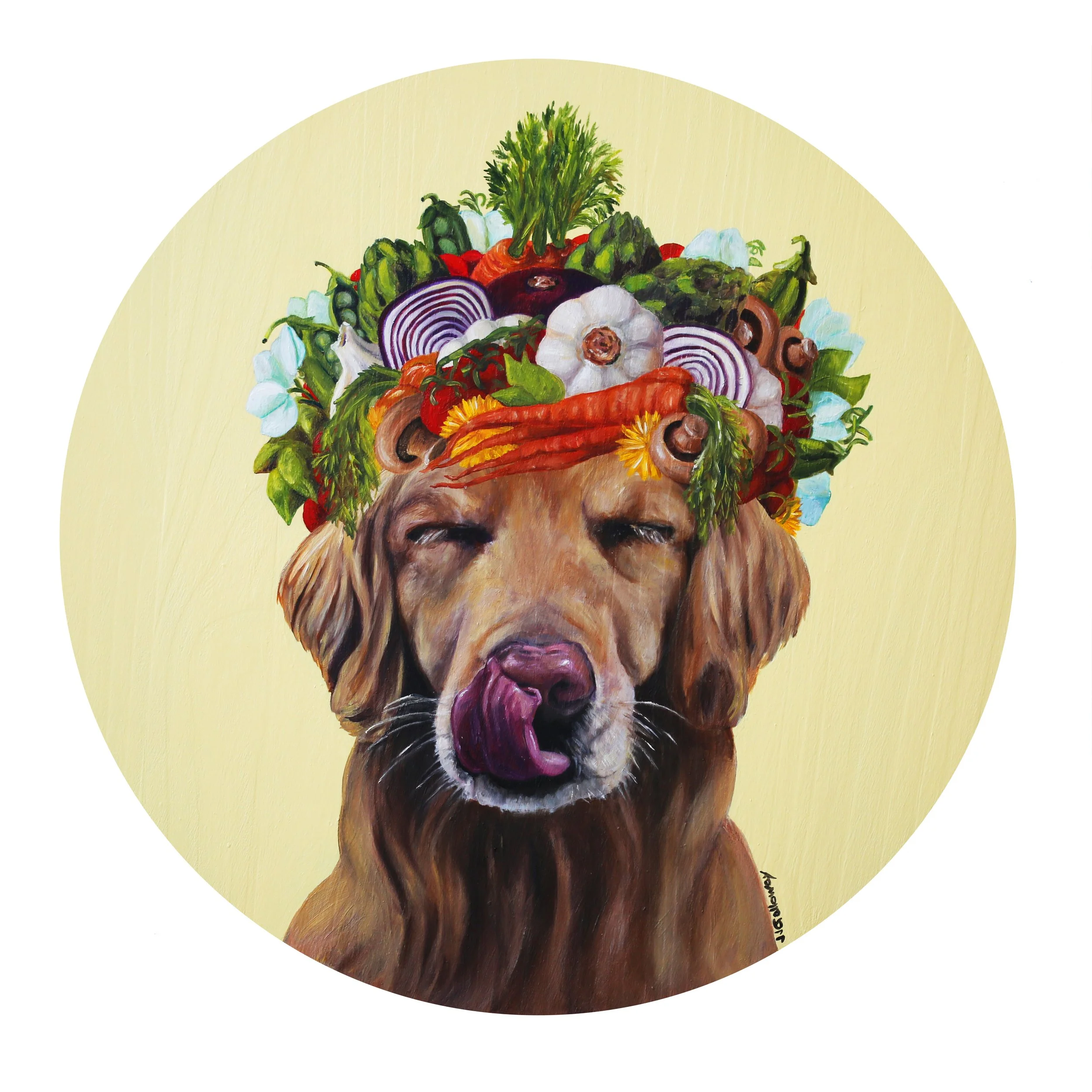 Wally - 24" Oil on wood