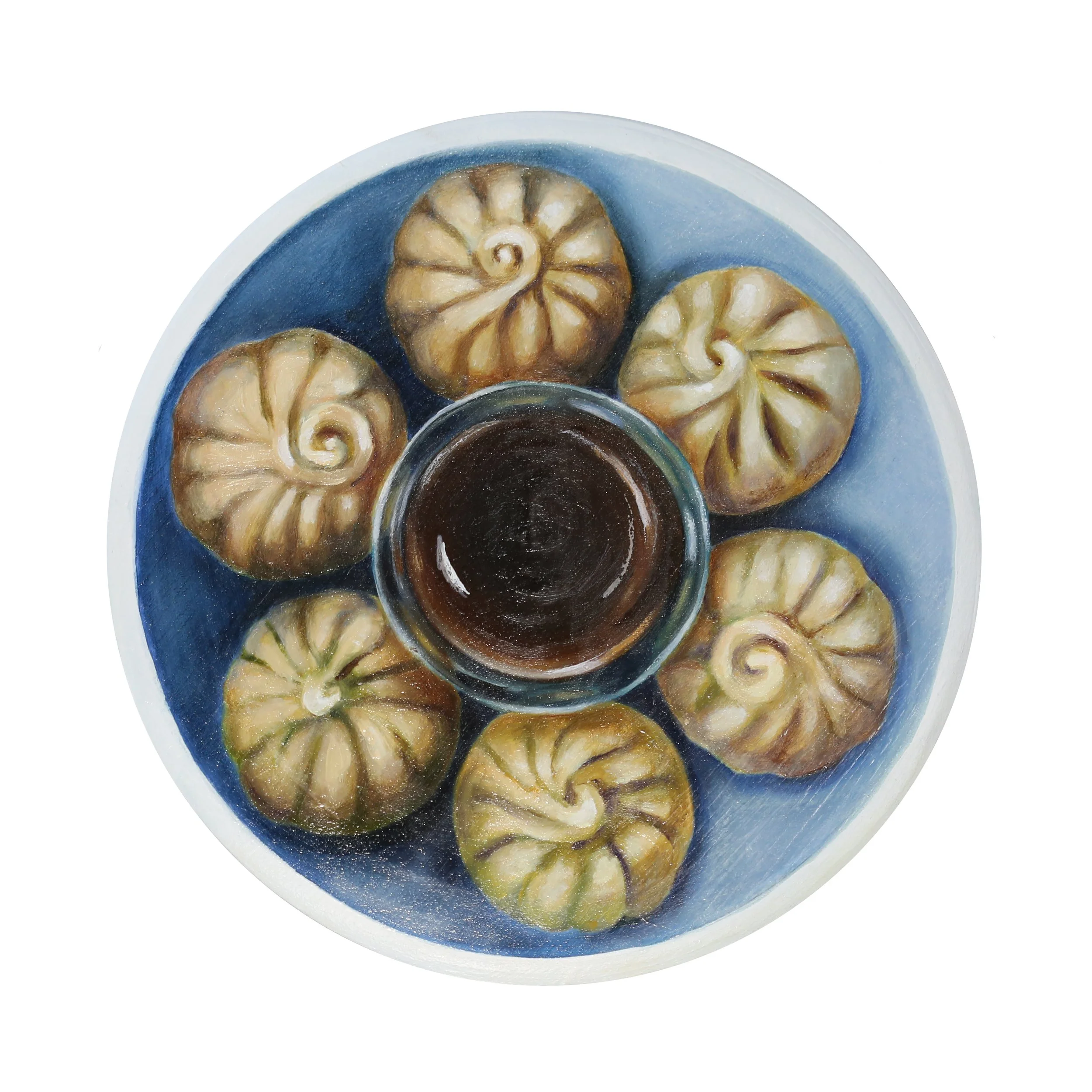 Dumplings and Dipping Bowl