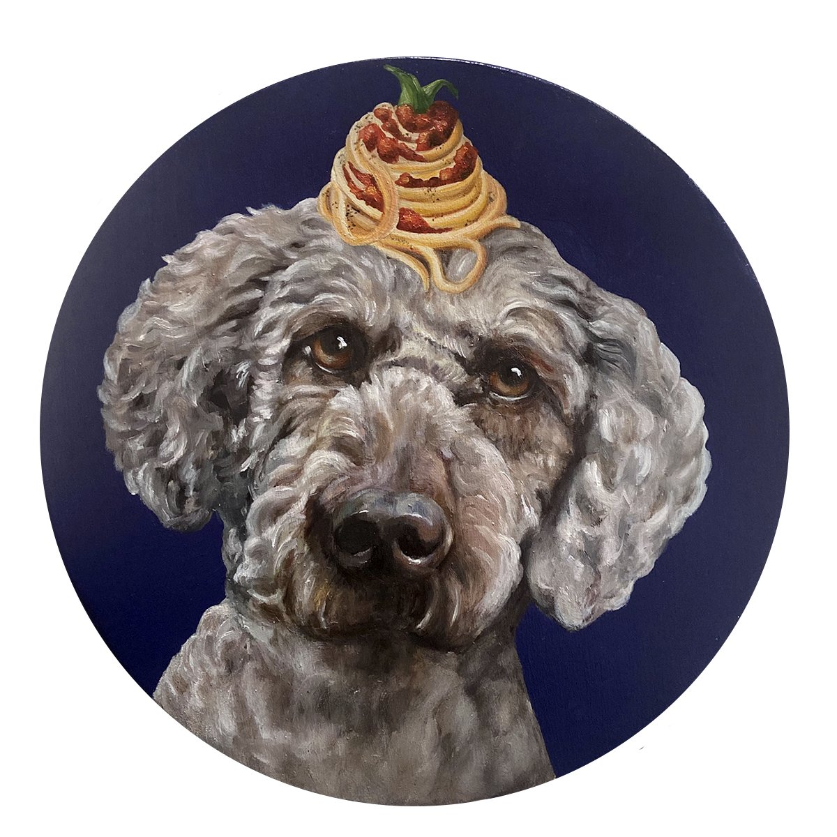 Spaghetti Head
- 12" oil on wood