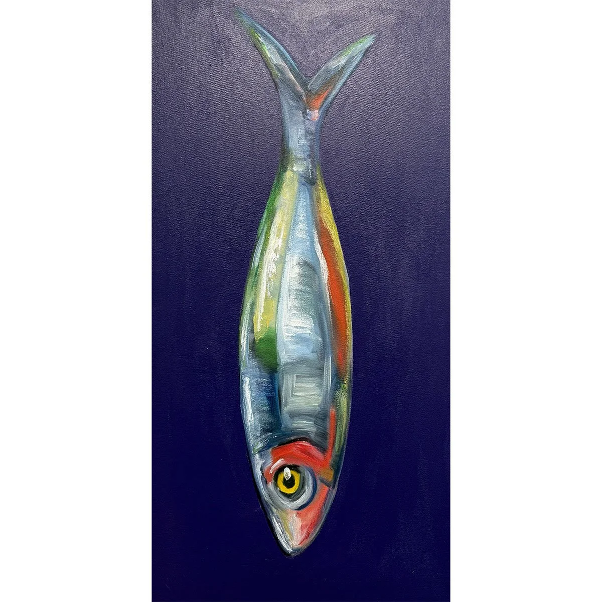 Single Sardine on Purple