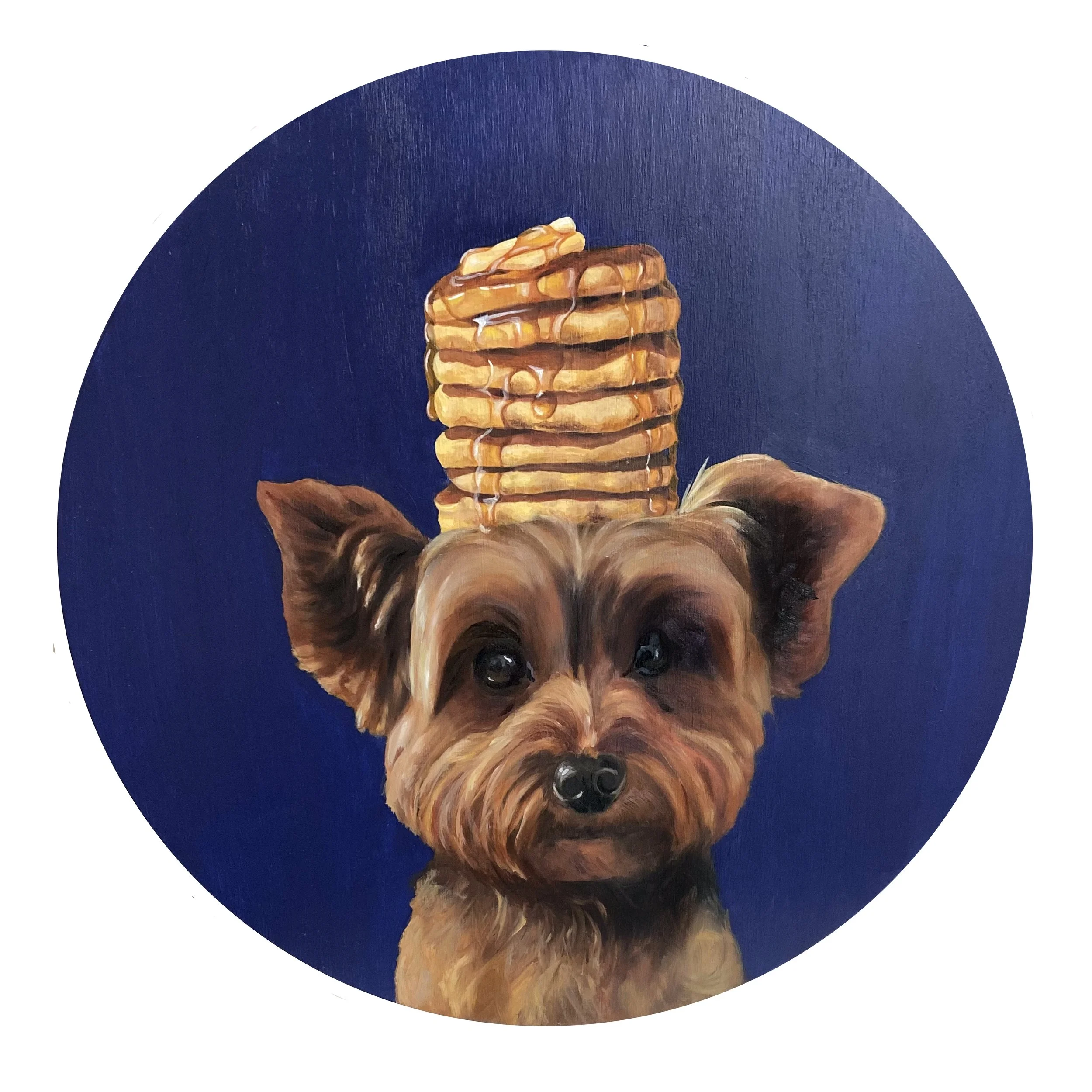 Harper's Pancake Top Hat - 12" oil on wood
