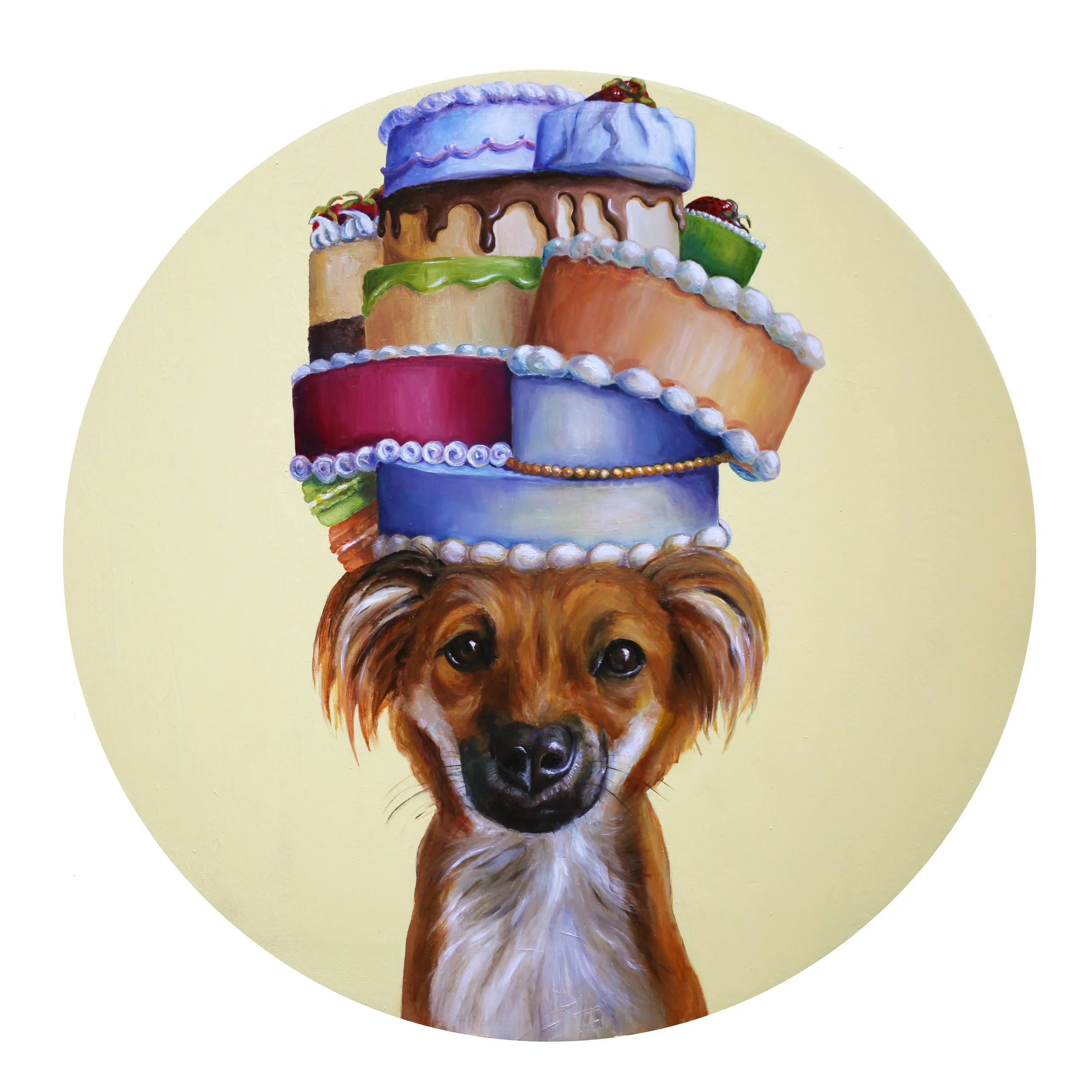 Pepper - 24" Oil on wood