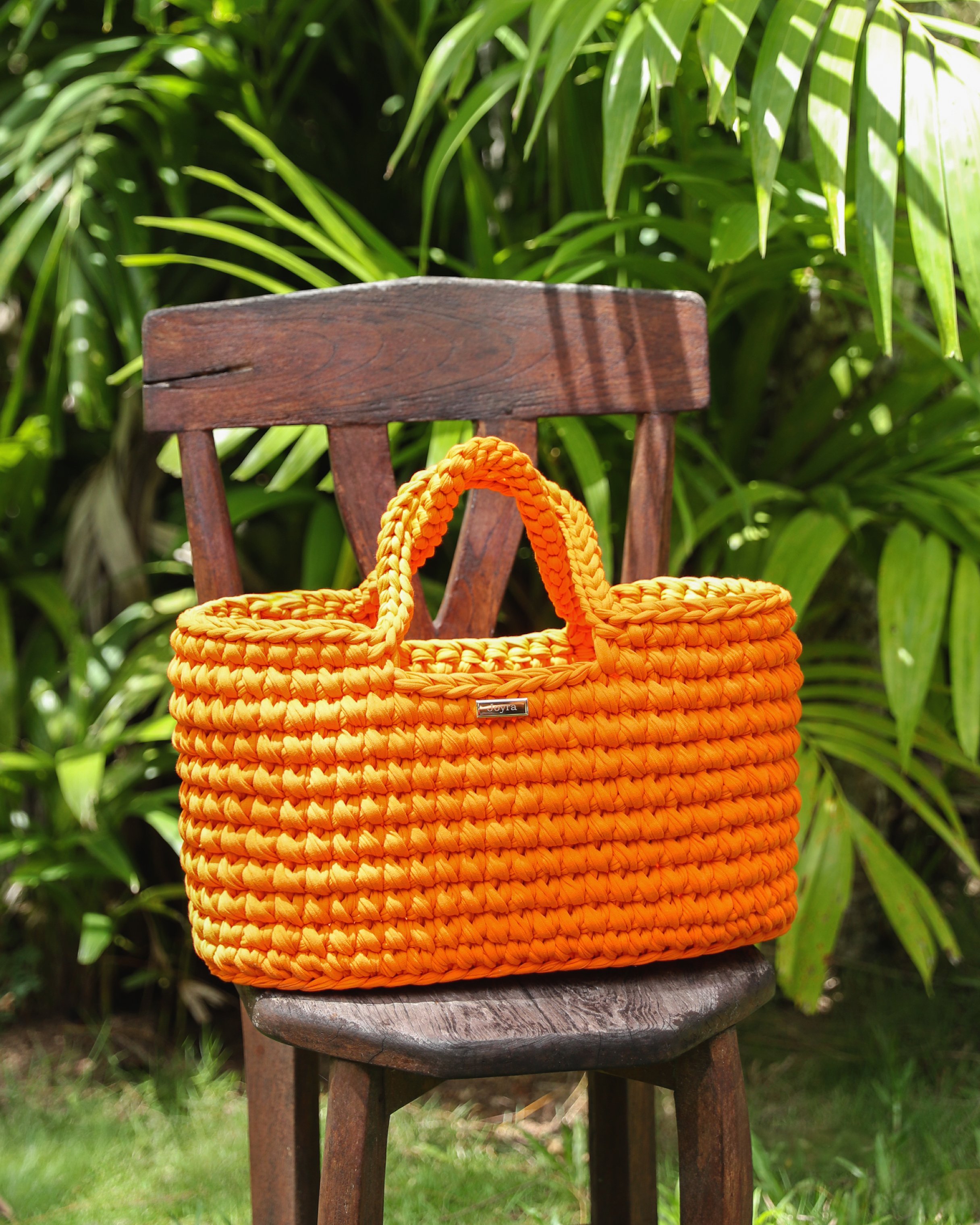 Sac de plage femme orange fait main – Joy Playa Joyra