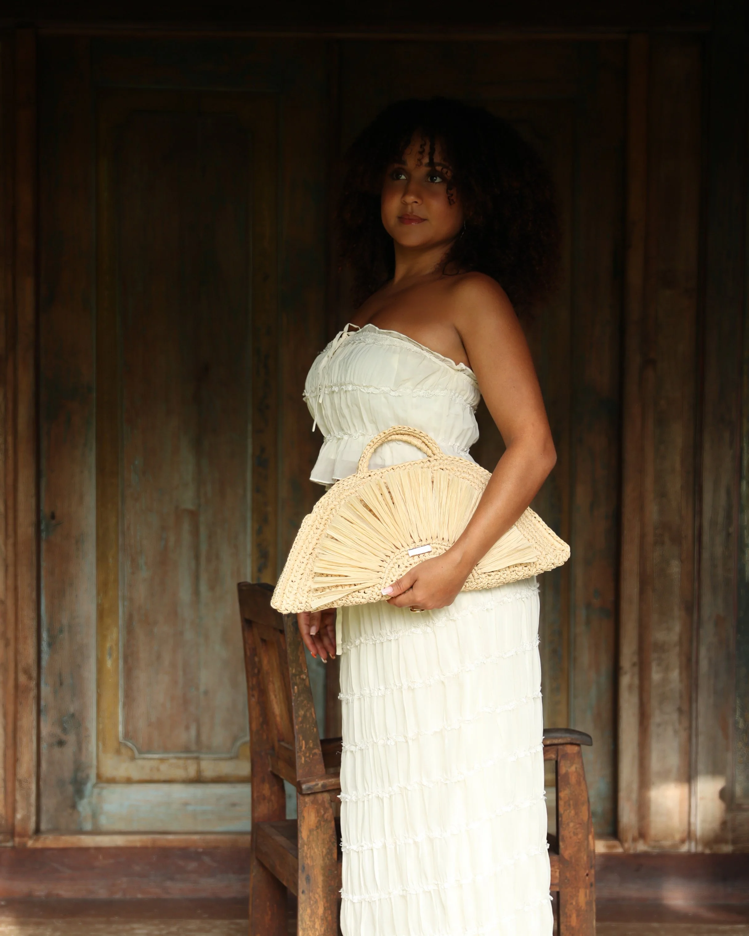 Sac à main femme en raphia tissé – Luna Joyra