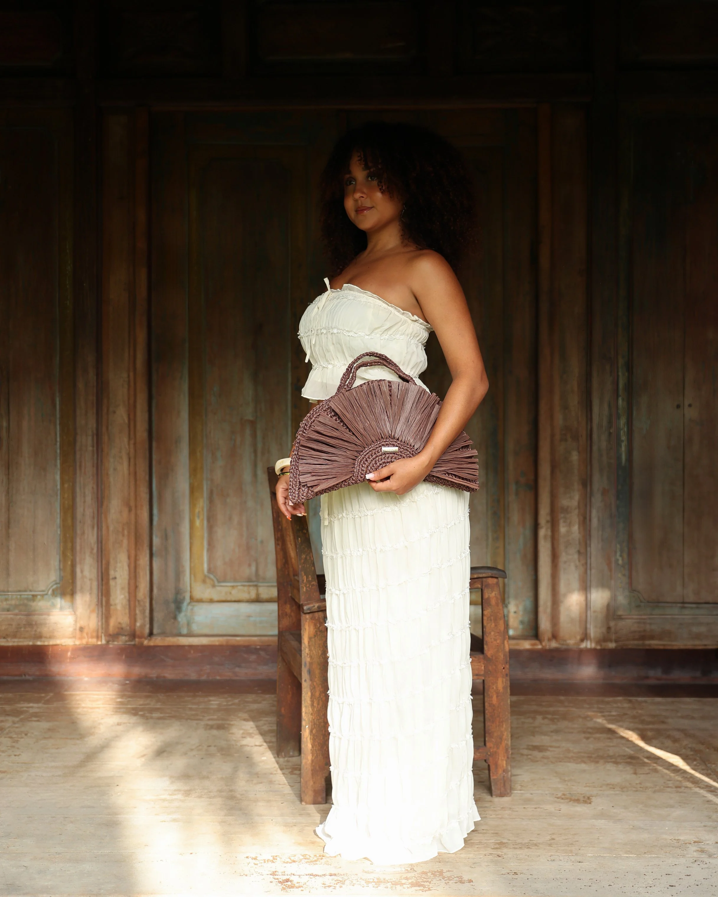 Sac d’été femme en raphia tressé fait main – Luna Joyra