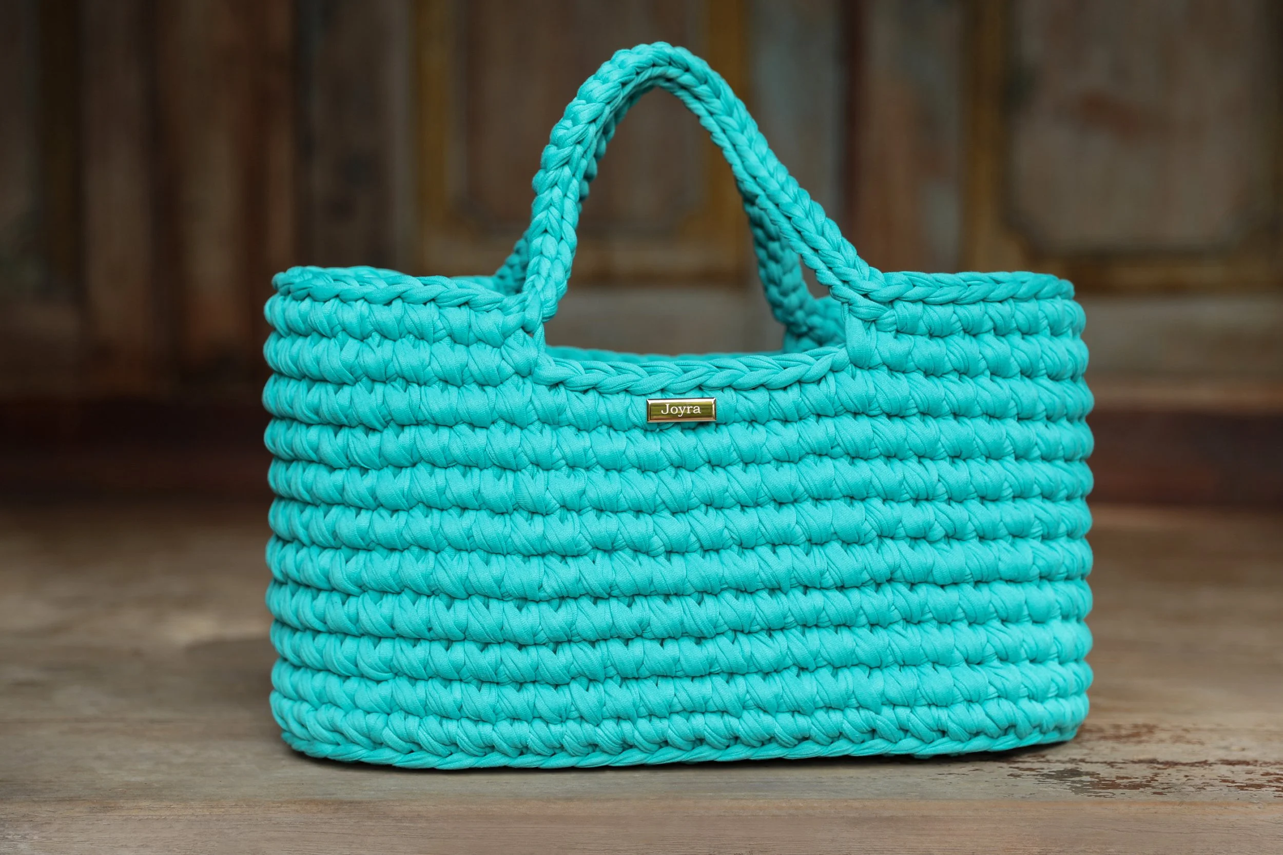 Sac de plage turquoise femme fait main – Joyra