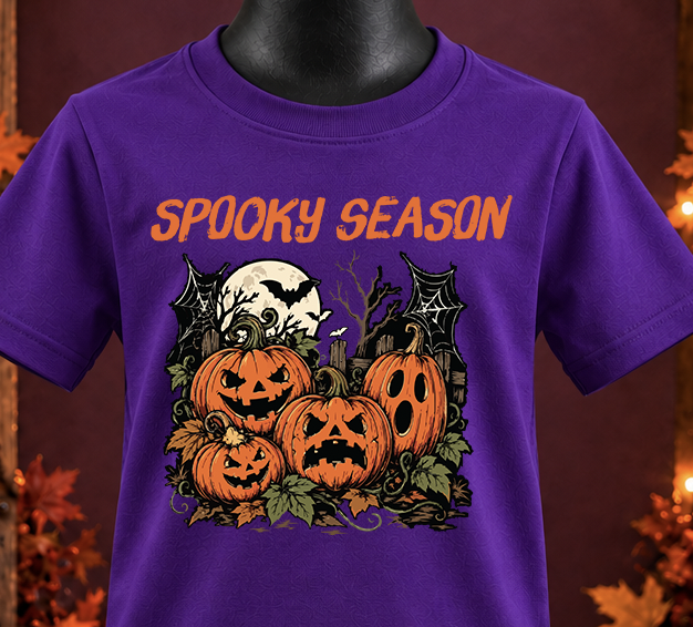 Spooky Season – Kids Pumpkin T-Shirt