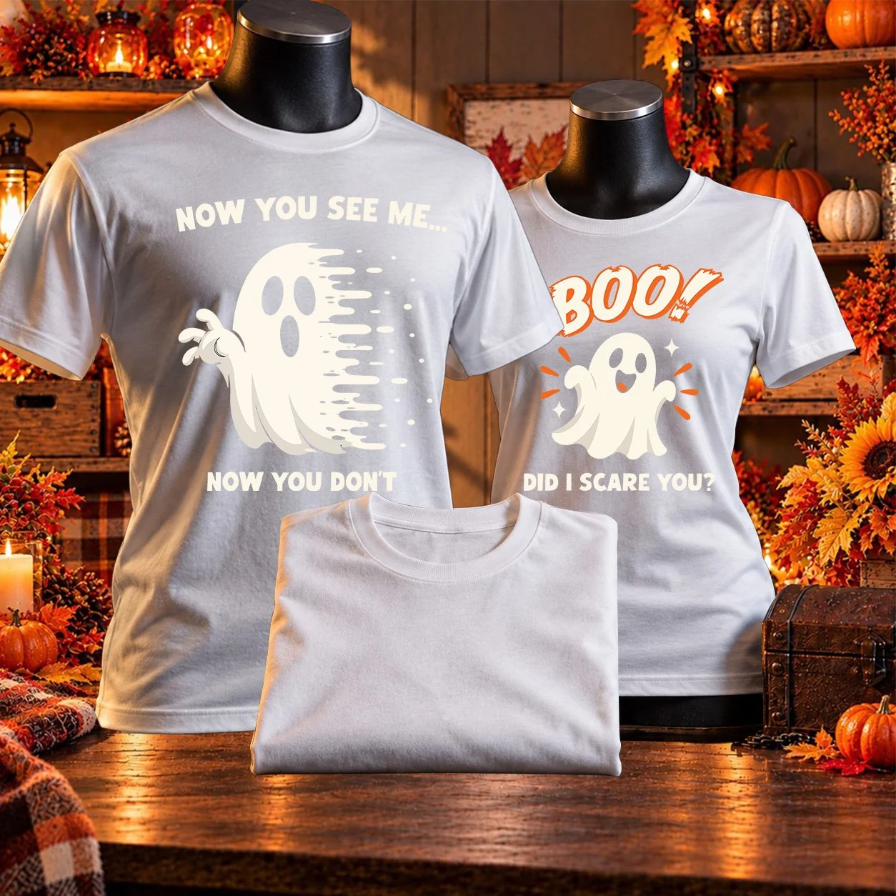 Friendly Ghost Halloween Shirts - Kids