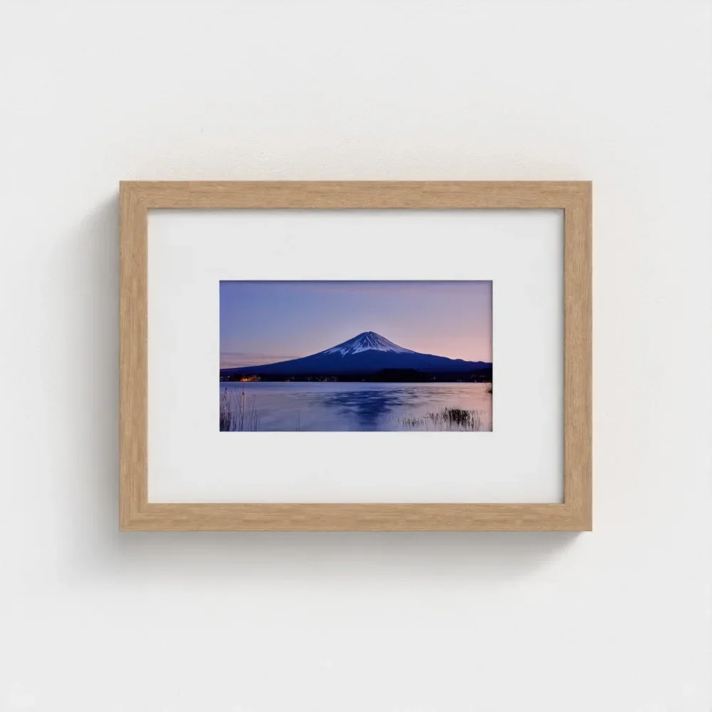 mount-fuji-from-lake-kawaguchiko-a4-wood-framed-mount-print.webp