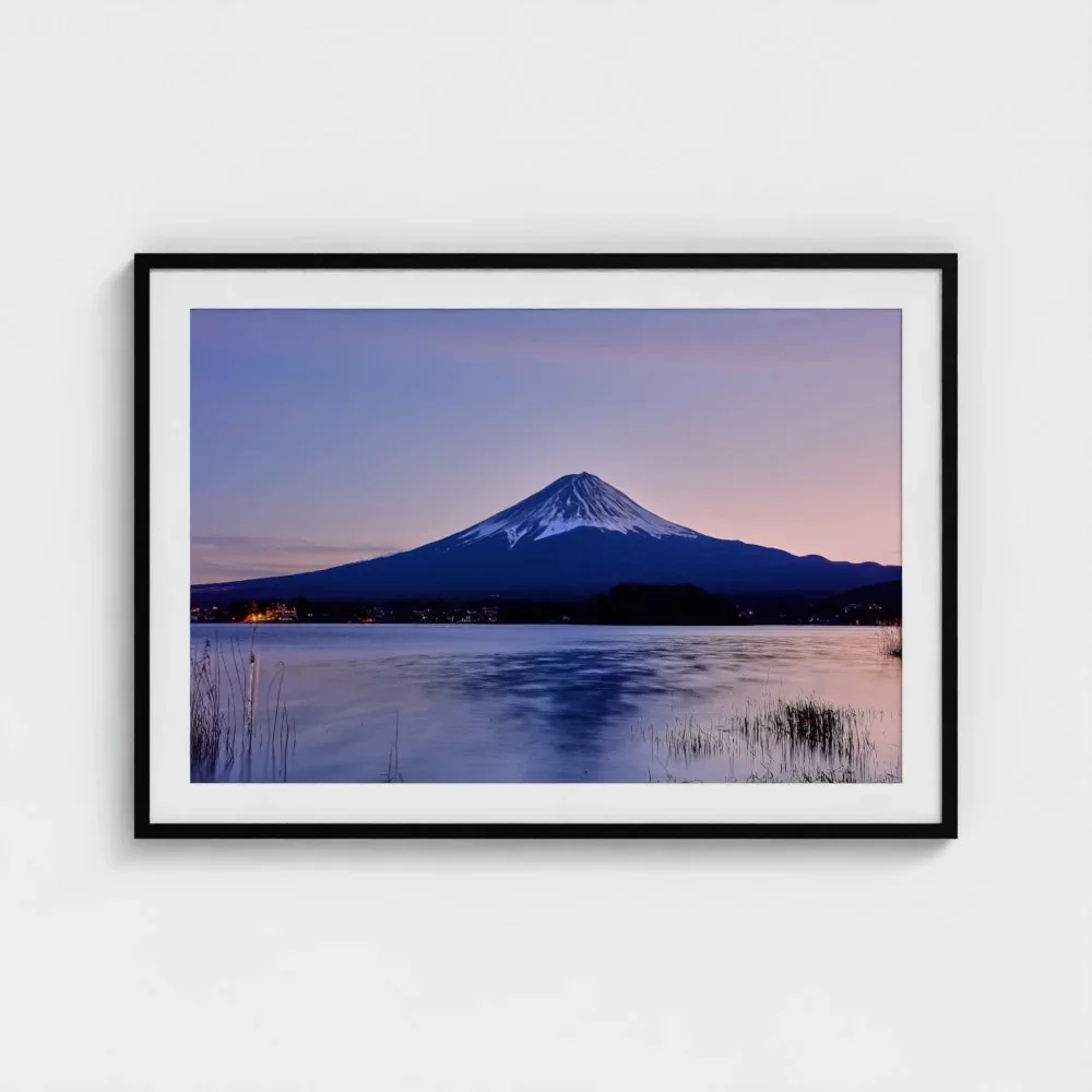 mount-fuji-from-lake-kawaguchiko-28X40-black-framed-mount-print.webp