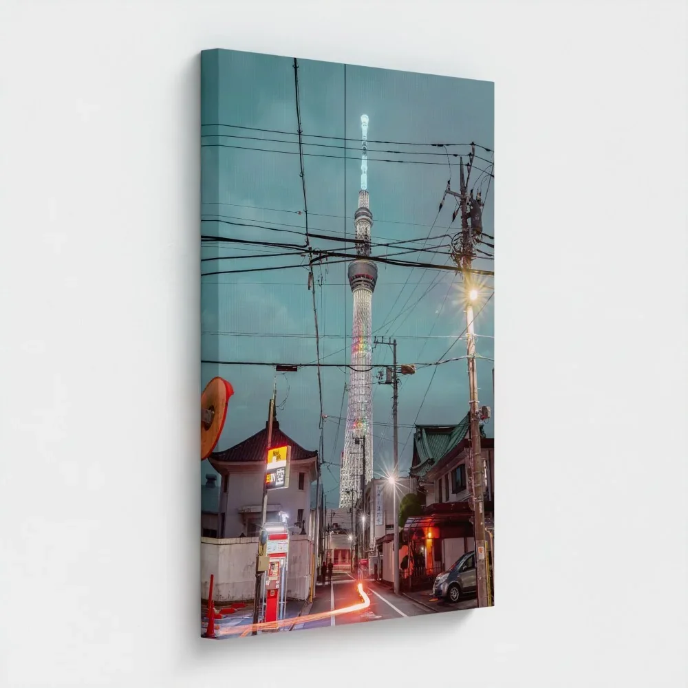 Skytree At Night, Asakusa,Tokyo, Urban Contrast Japan I Fine Art Print