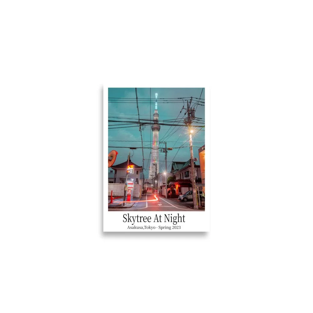 Skytree At Night, Asakusa,Tokyo I Art Poster