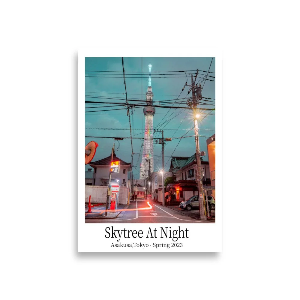 Skytree At Night, Asakusa,Tokyo I Art Poster