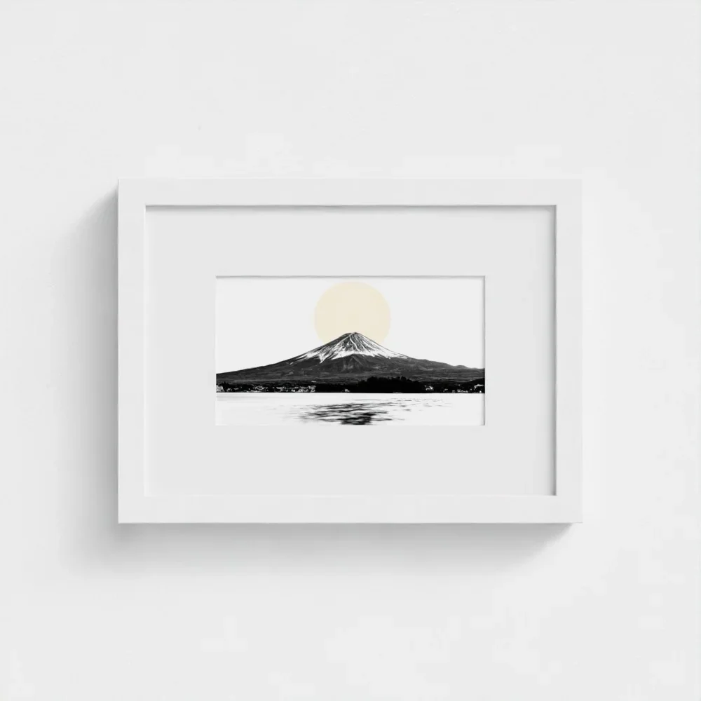mount-fuji-&-lake-kawaguchiko-a4-white-frame-&-mount-print..webp